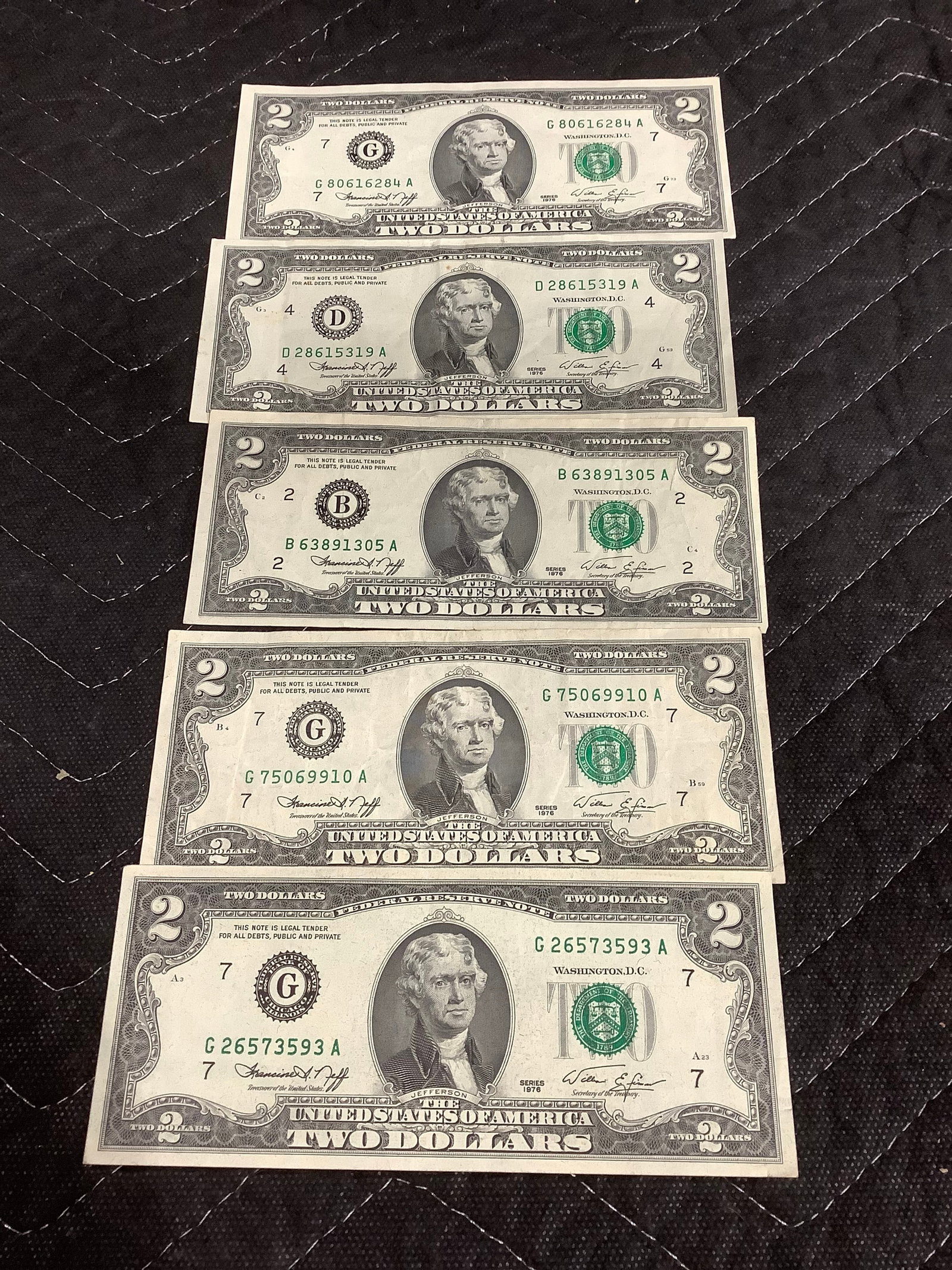 1976 US 2 Dollar Bills (1 of 1)