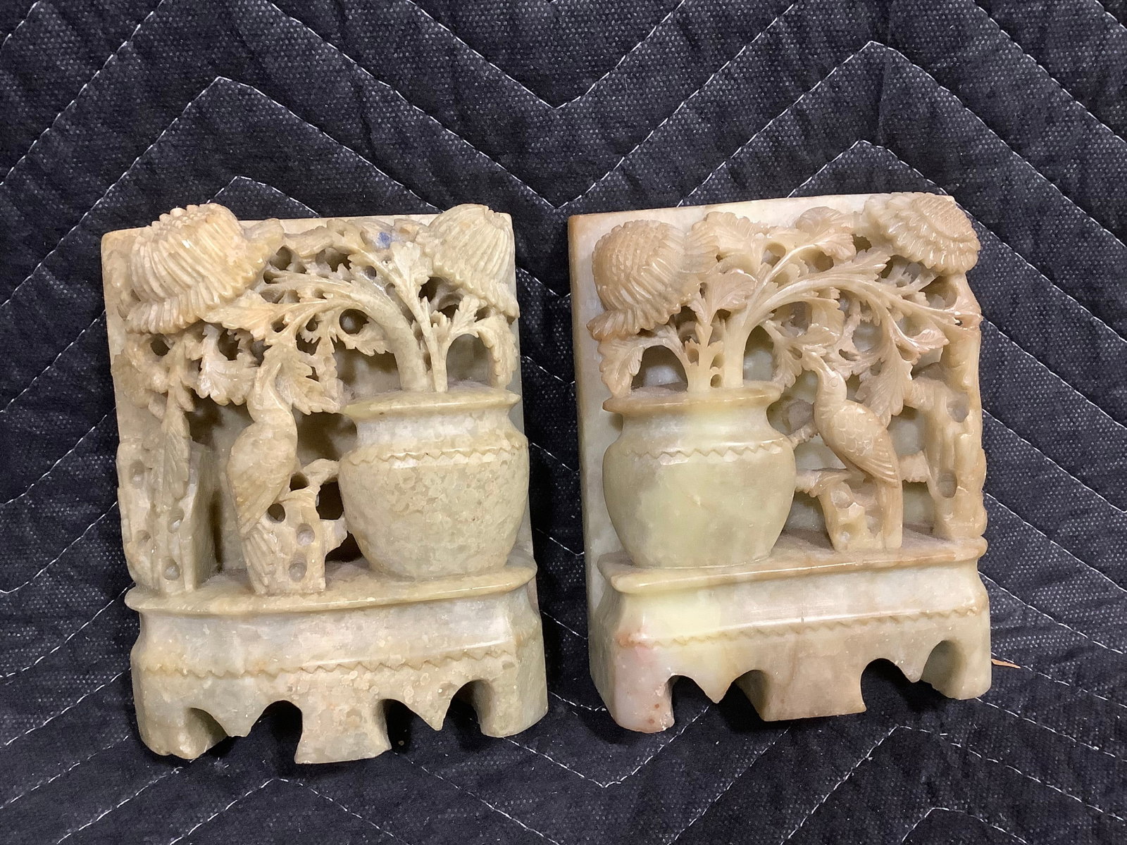 Chinese soapstone bookends(5.25in tall) (1 of 1)