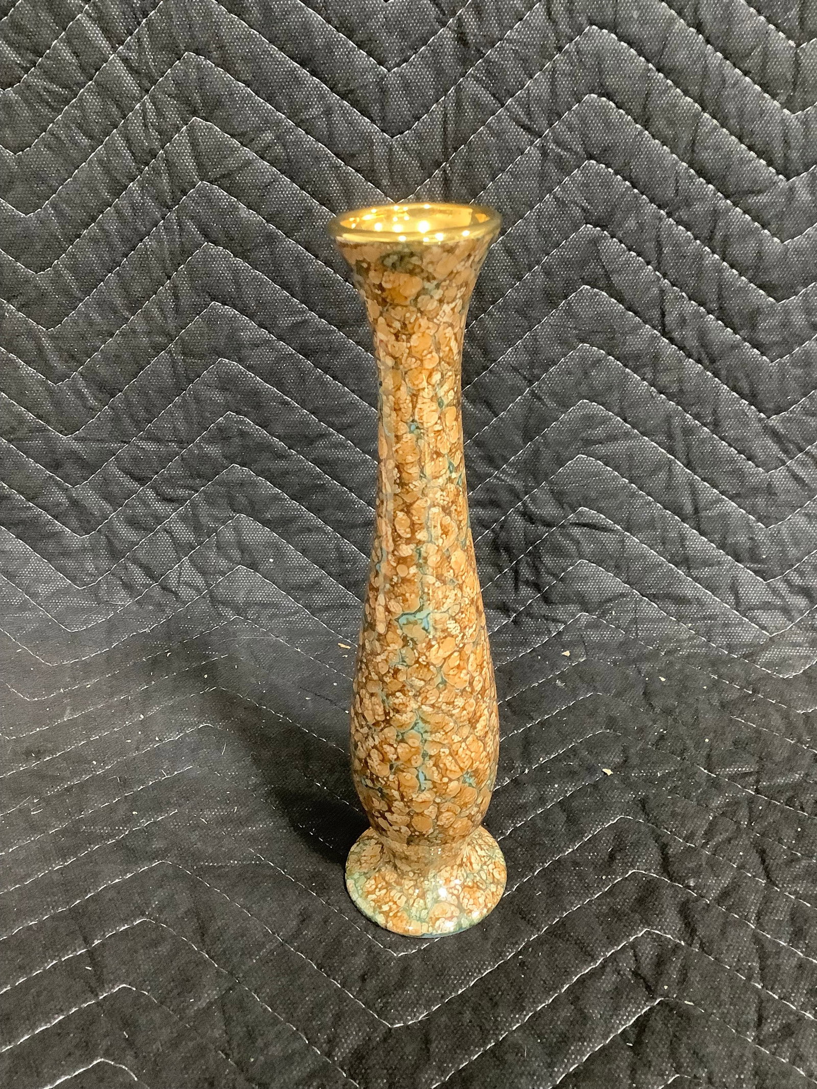 Mosaic bud vase(9in tall, unmarked) (1 of 1)