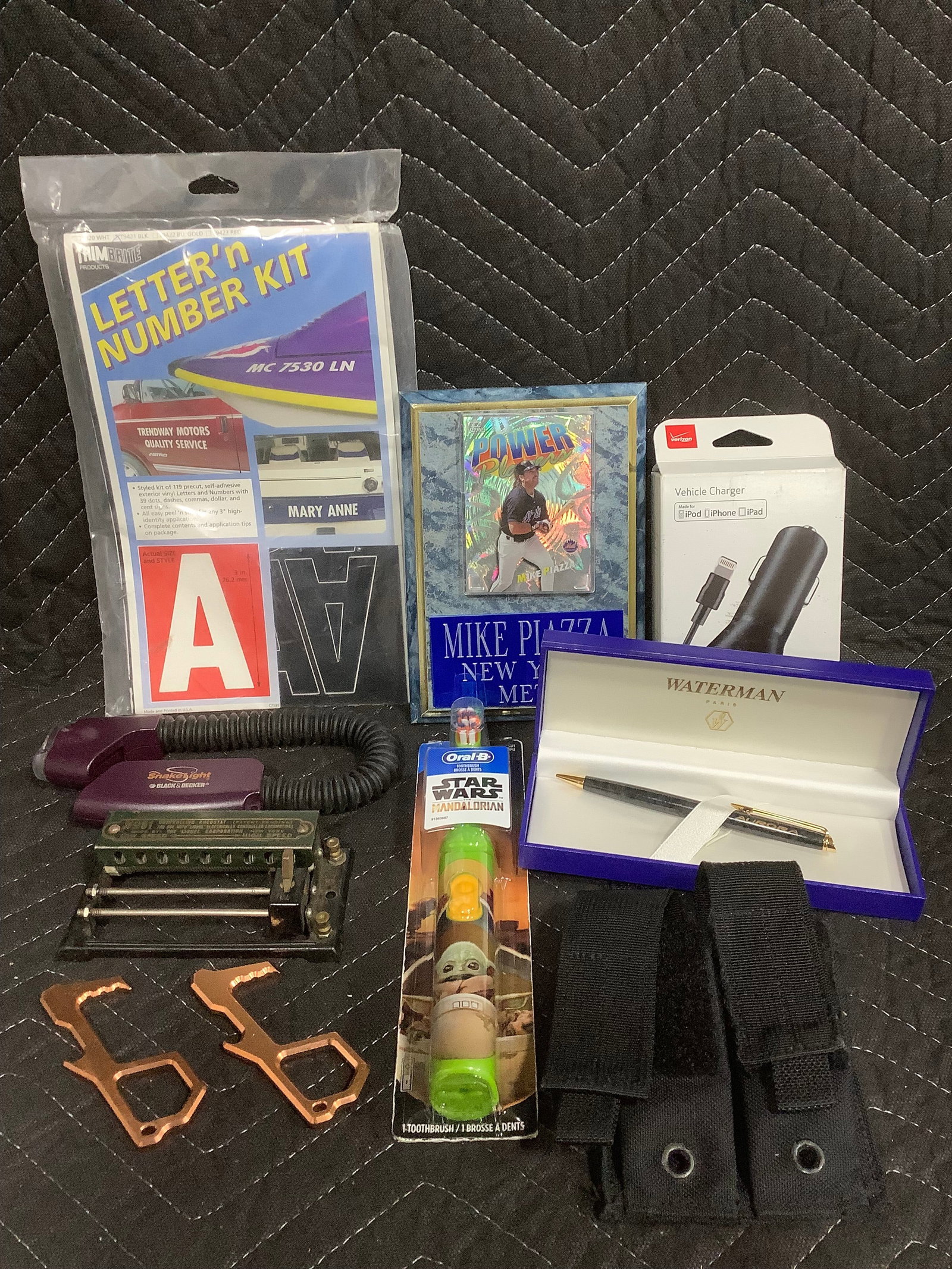 Mike Piazza wall plaque, Star Wars Mandalorian toothbrush, Waterman pen, and more (1 of 1)