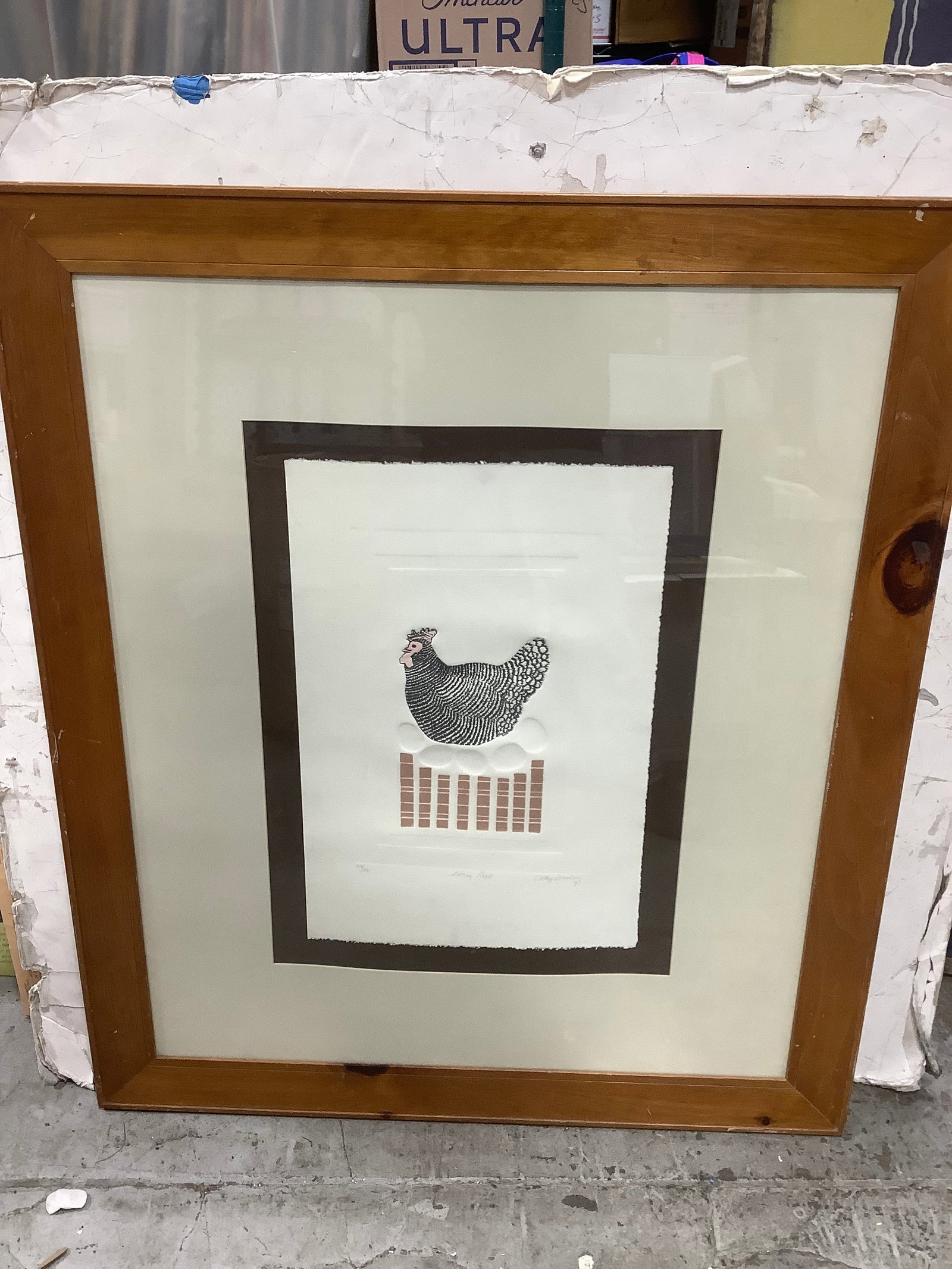 Sitting Light framed print signed Cathey(35.5inx41.5in): Sitting Light framed print signed Cathey(35.5inx41.5in)