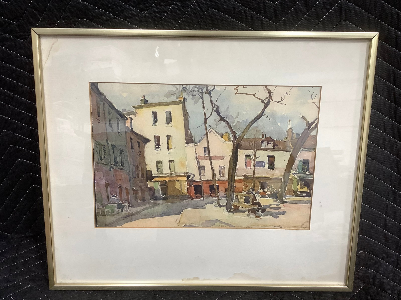 Framed vintage watercolor print (1 of 1)