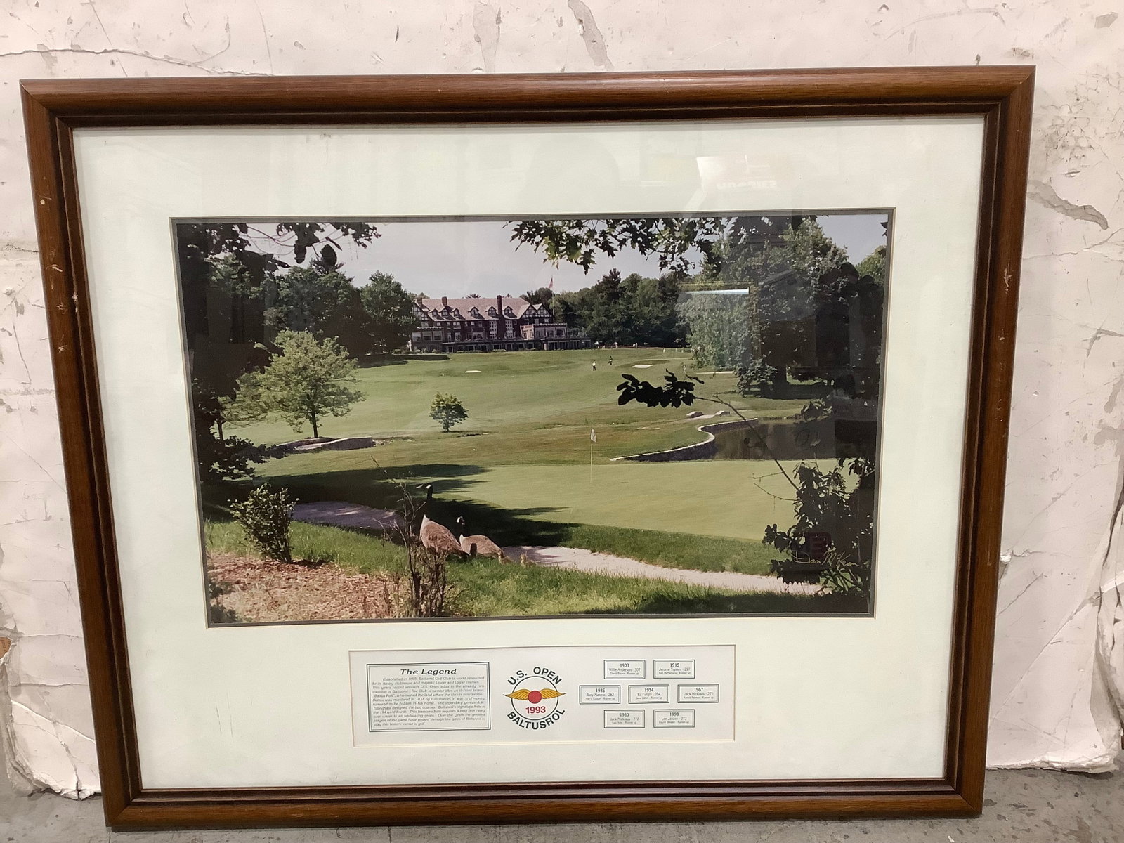 Framed U.S. Open golf print(26.5inx32.5in): Framed U.S. Open golf print(26.5inx32.5in)