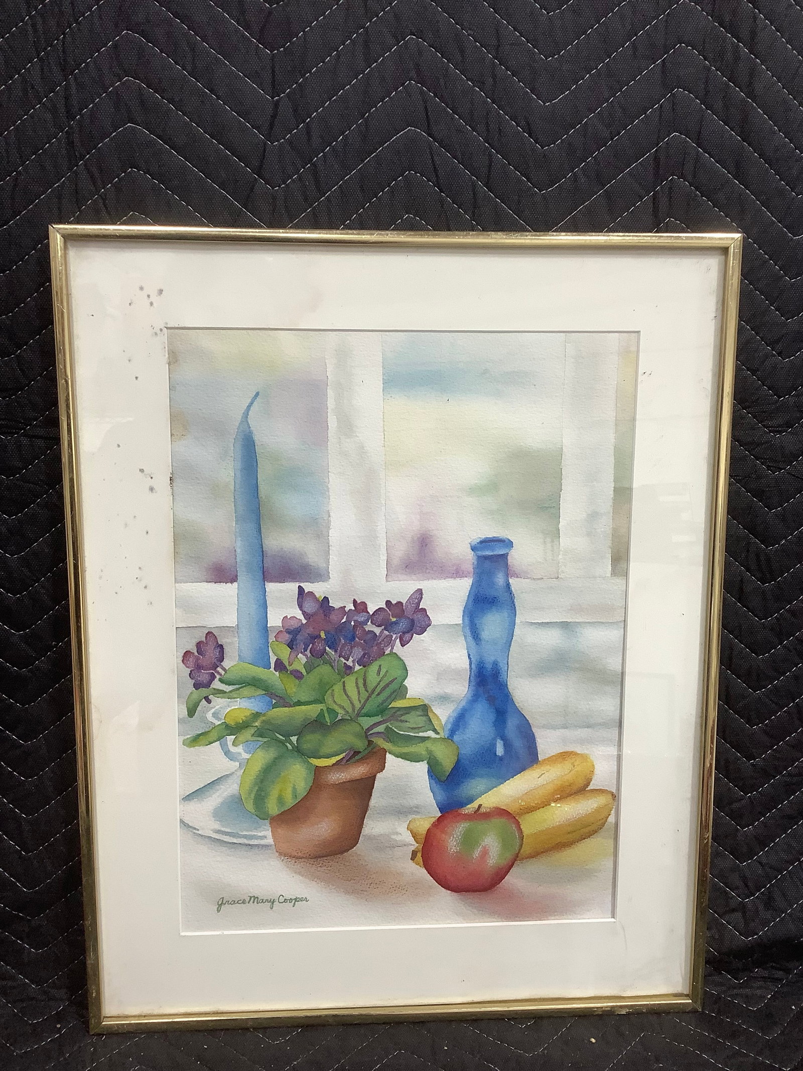 Framed artwork signed Grace Mary Cooper(16.5inx20.5in) (1 of 1)