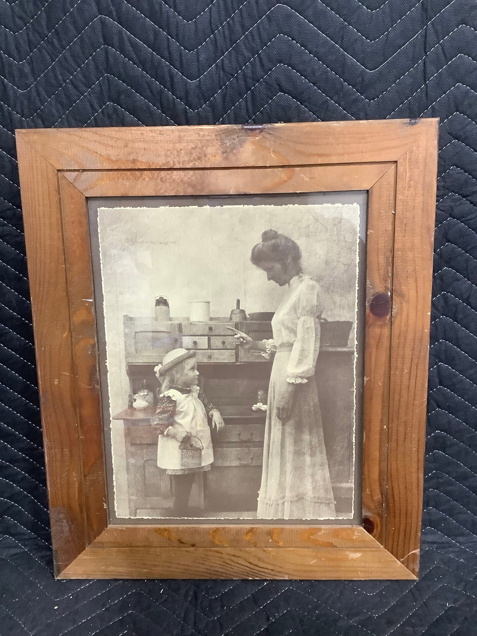 Vintage print in wood frame(15.5inx18.5) (1 of 1)