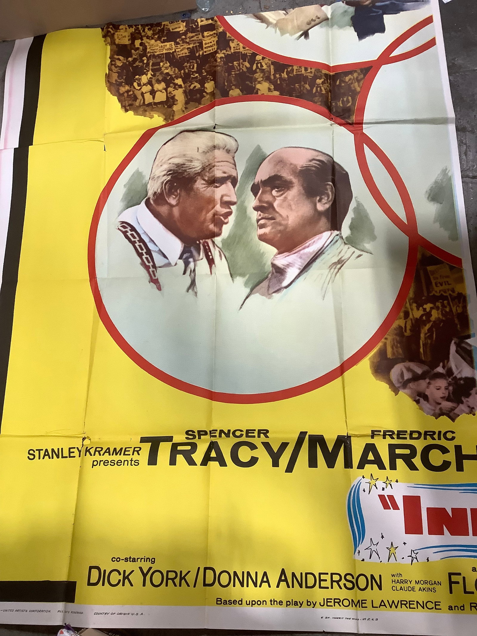 Tracy March vintage poster-torn in some spots(41inx52in): Tracy March vintage poster-torn in some spots(41inx52in)