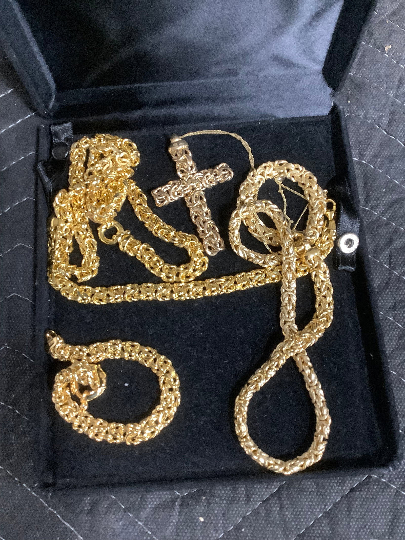 Cross necklace and chains: Cross necklace and chains