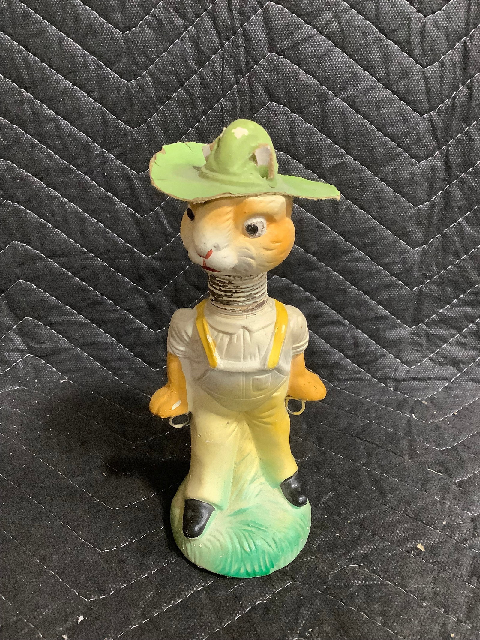 Vintage Easter decor bobble statue(7in tall-hat chipped) (1 of 1)