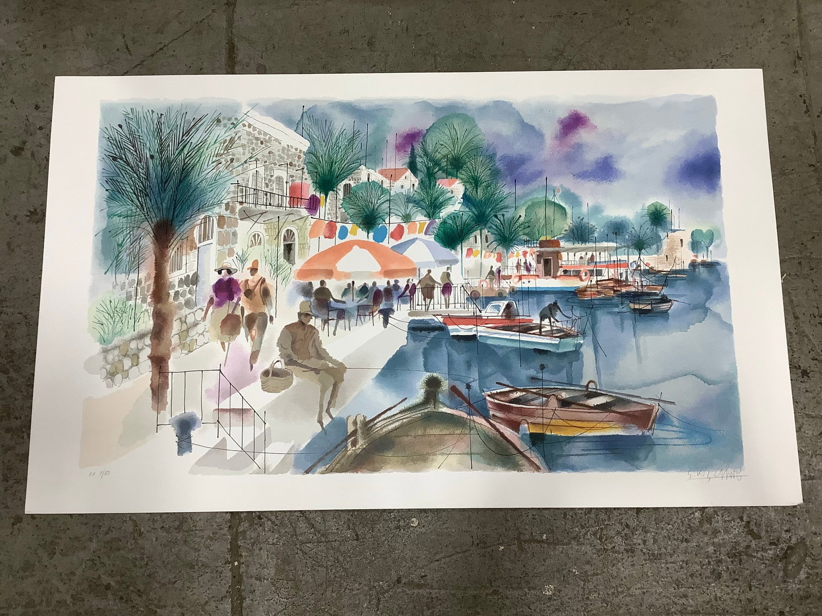 Limited edition signed serigraph artwork(38inx23in): Limited edition signed serigraph artwork(38inx23in)