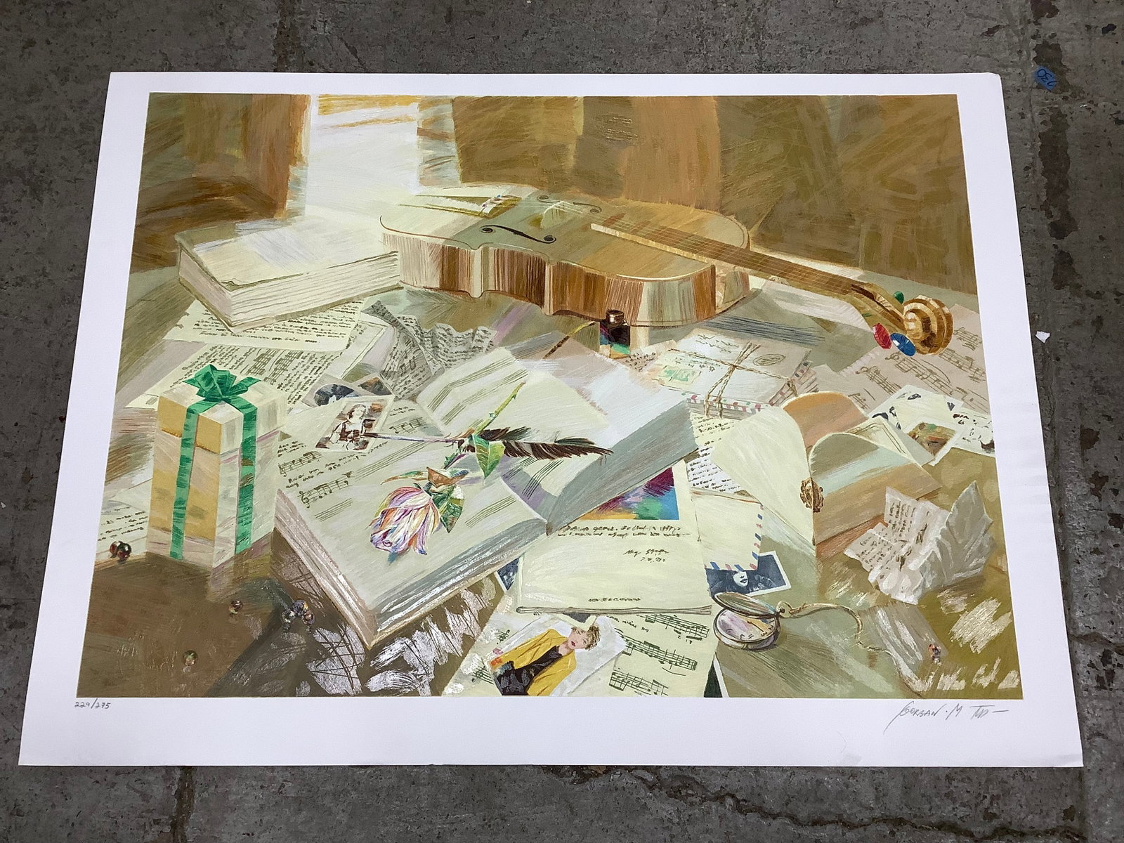 Memories limited edition signed serigraph print by Michael Gorbon(27inx36.5in) (1 of 1)