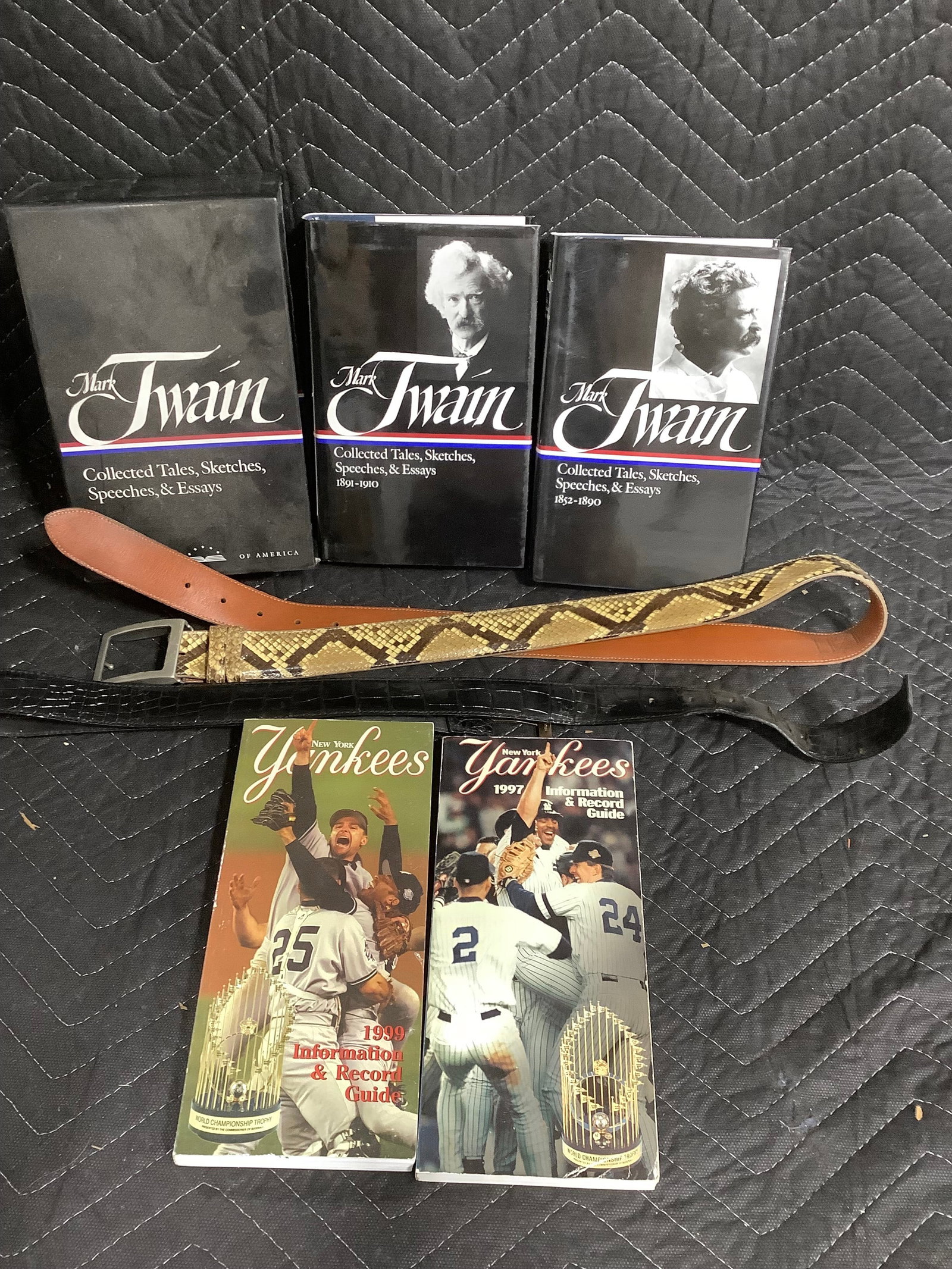 Various Belts and Books (Mark Twain/Yankees) (1 of 1)