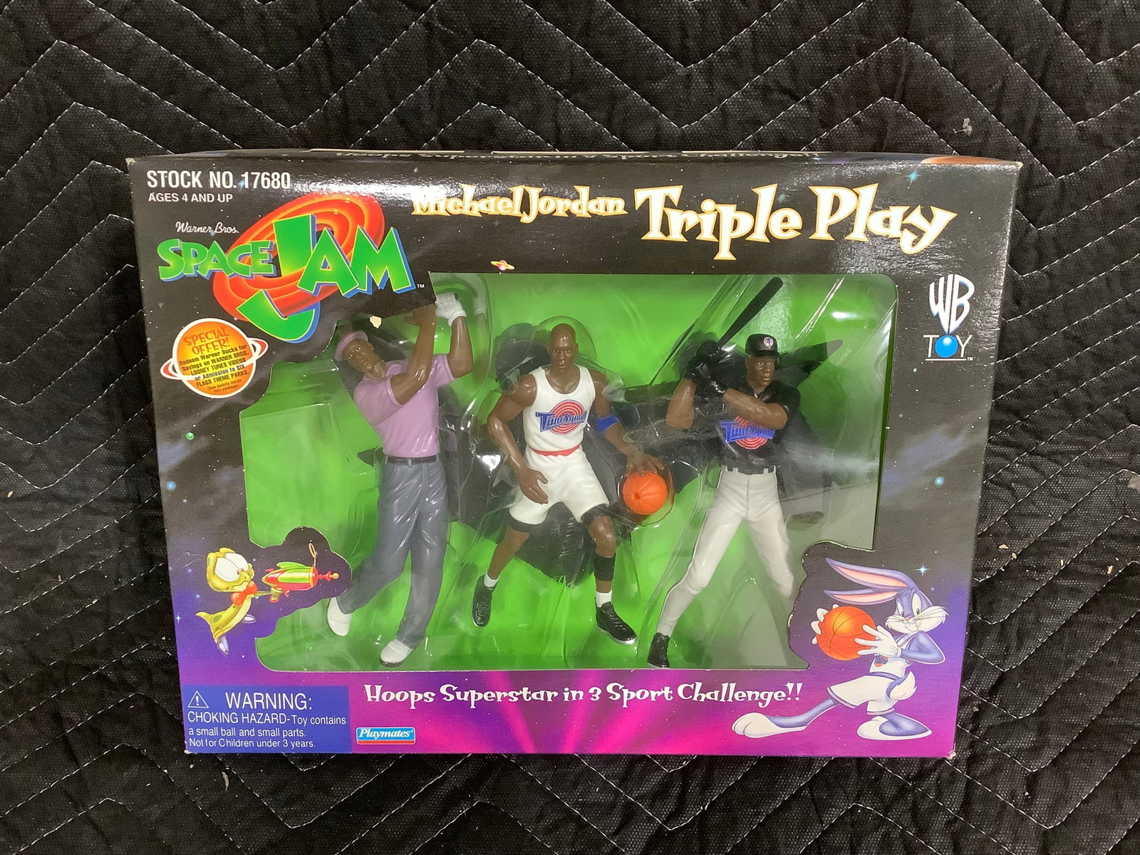 Space Jam Michael Jordan Triple Play collectible set*new in package*: Space Jam Michael Jordan Triple Play collectible set*new in package*