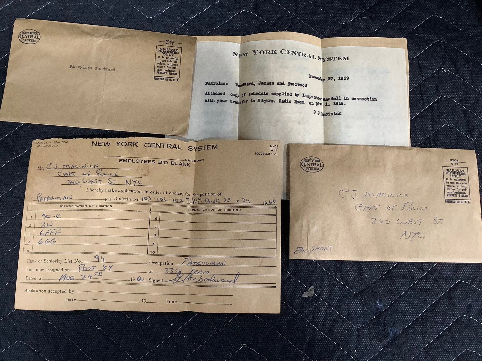 New York Central System papers (1 of 1)