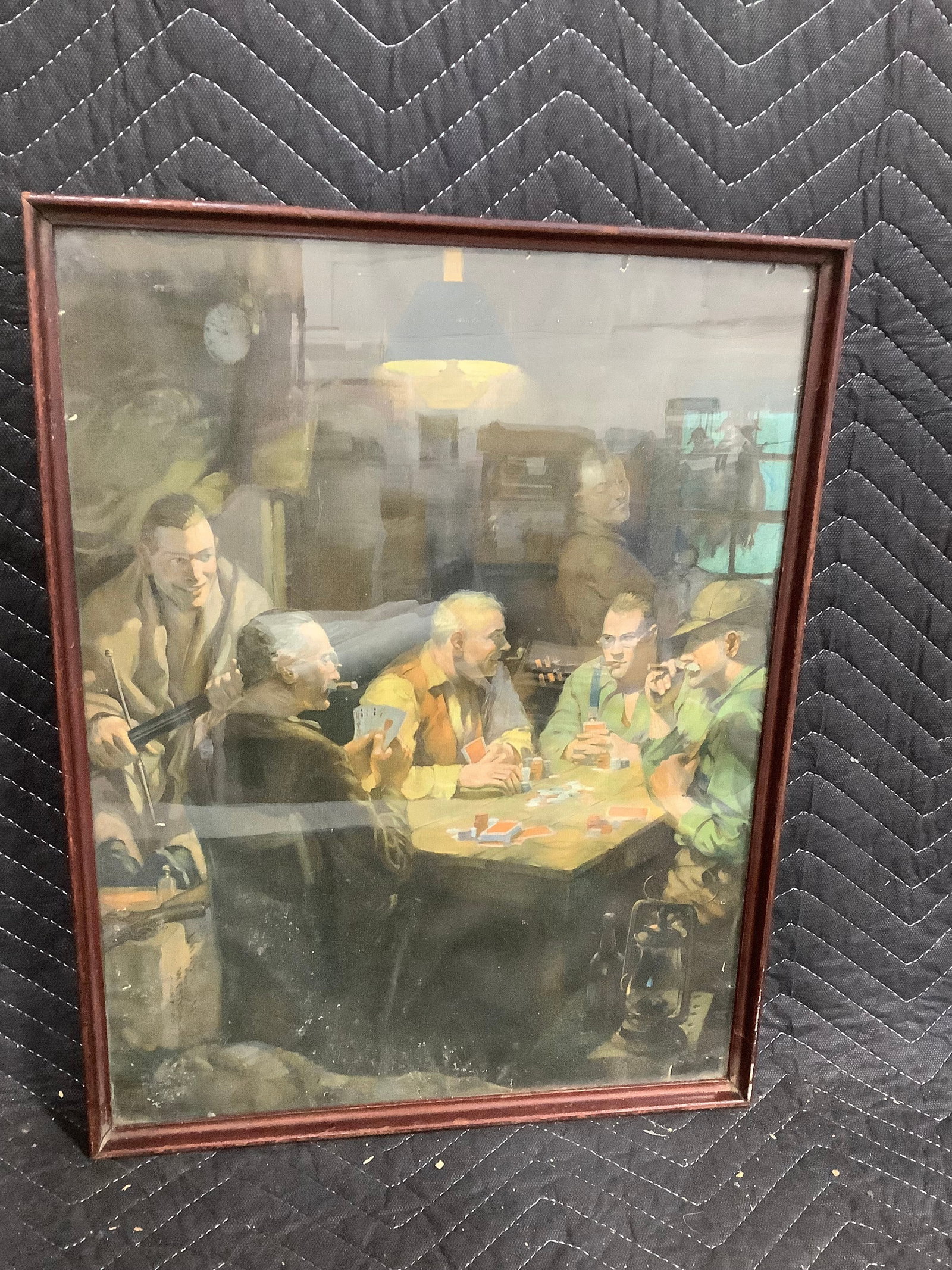 Old Time Western Poker Game framed artwork(15inx19.5in) (1 of 1)