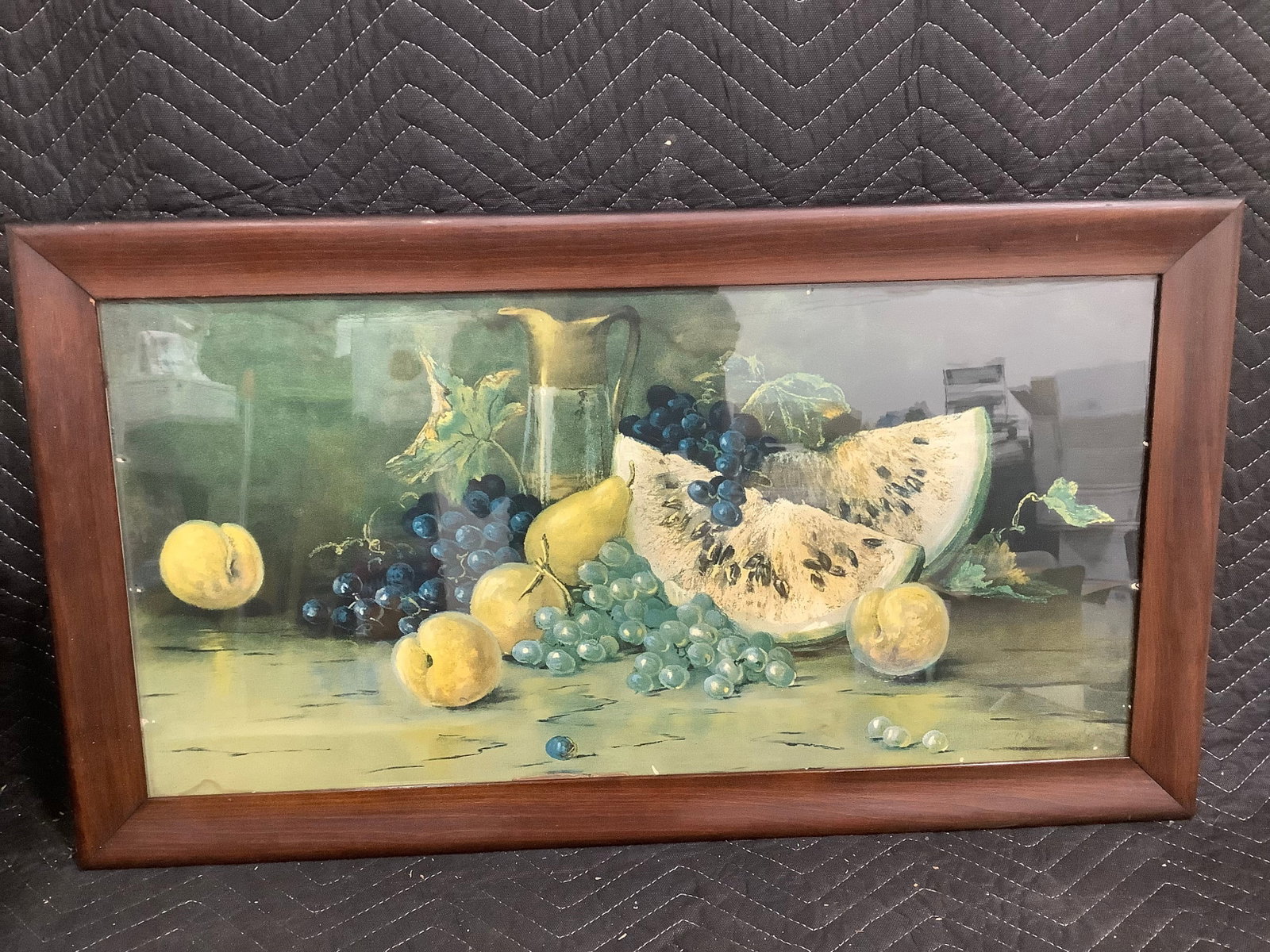 Framed fruit still life artwork(17.5inx31.5in) (1 of 1)