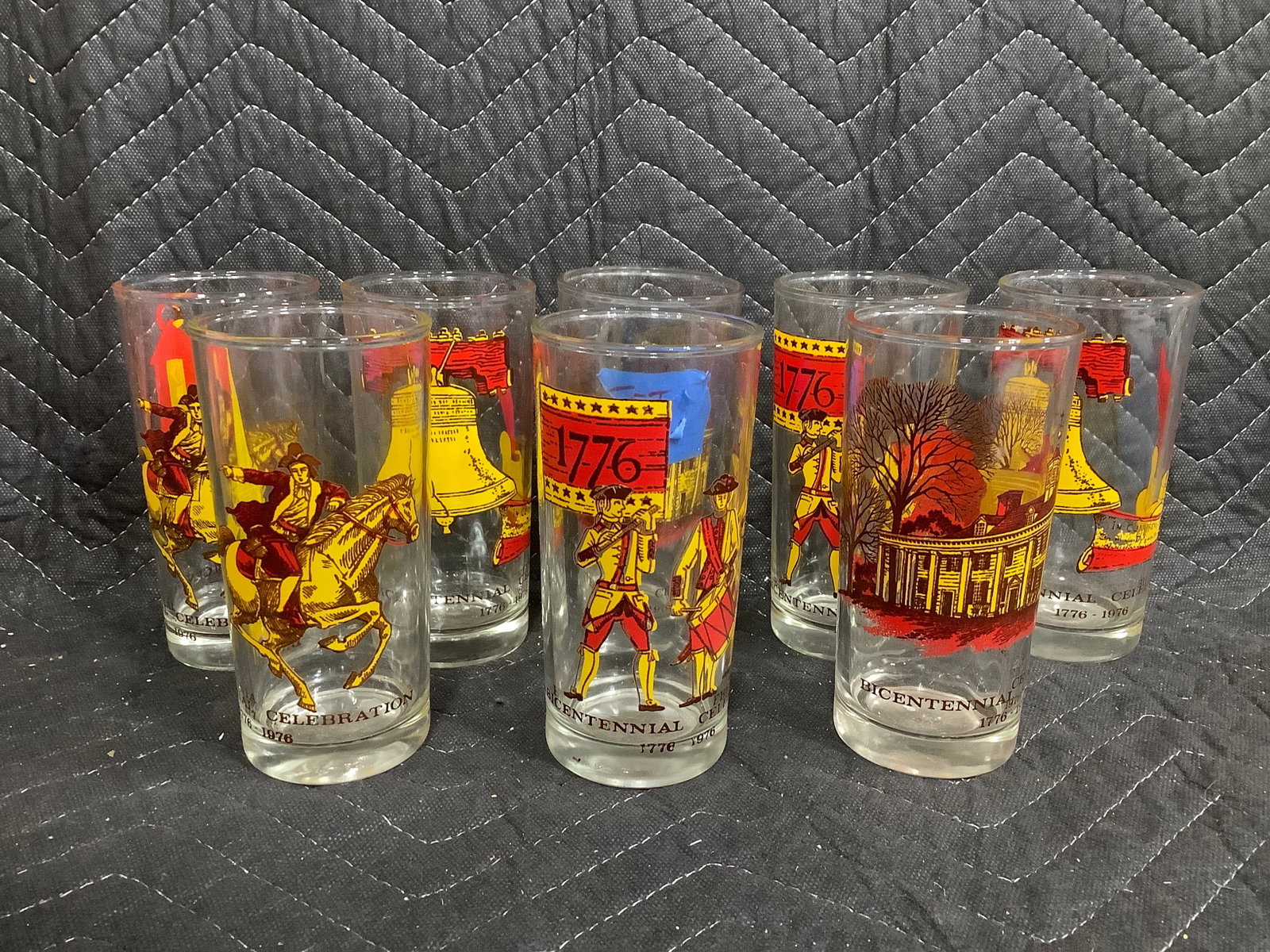 Set of bicentennial glasses(6in tall): Set of bicentennial glasses(6in tall)