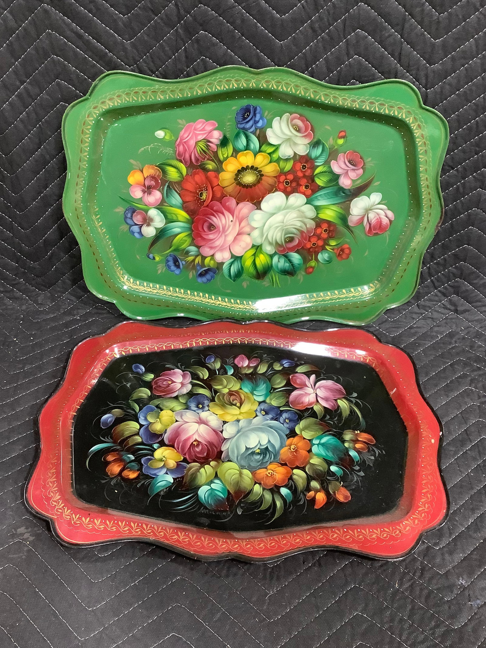Floral tin serving trays(13.5inx18in) (1 of 1)