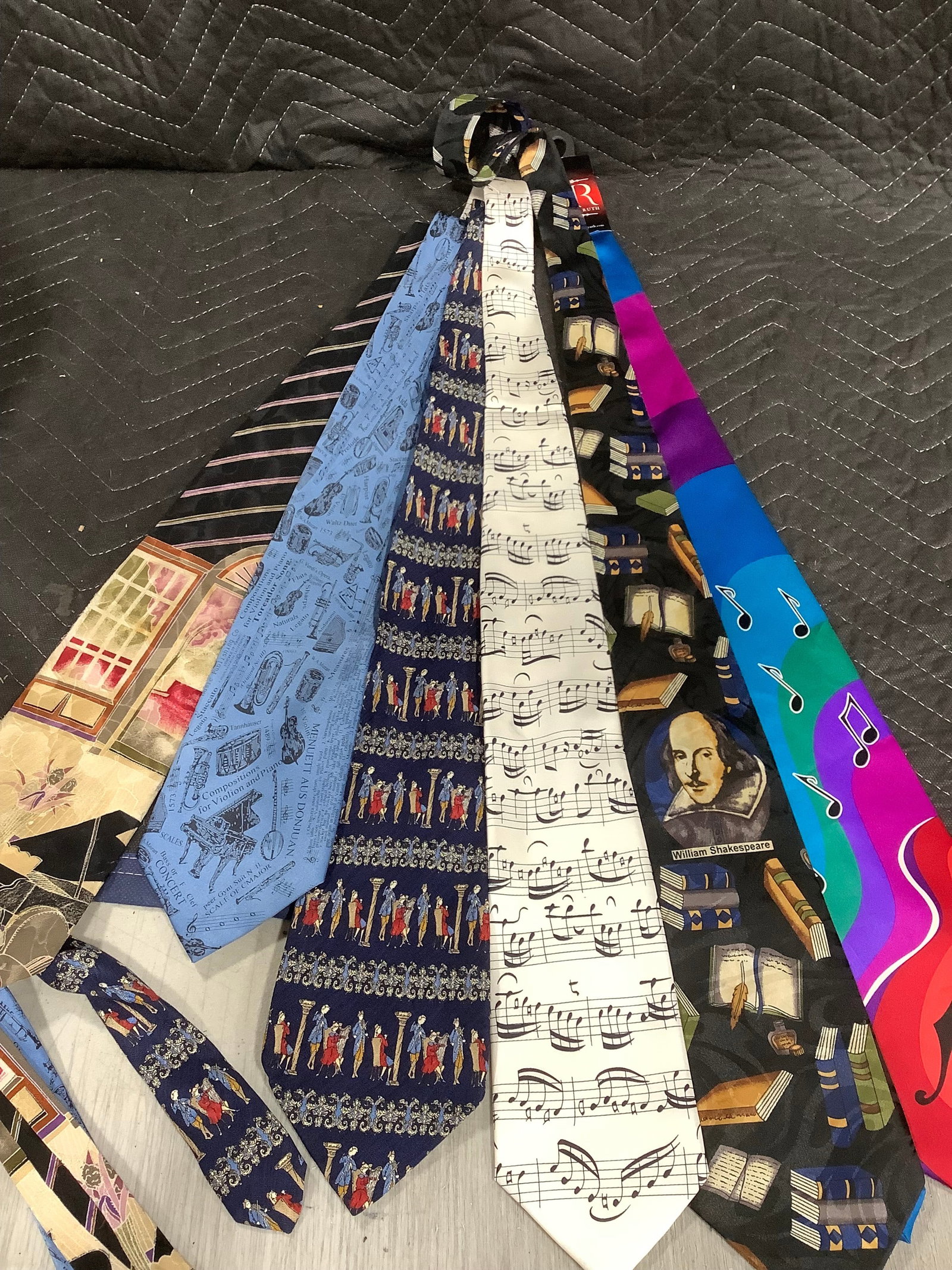 Lot of music theme silk ties: Lot of music theme silk ties