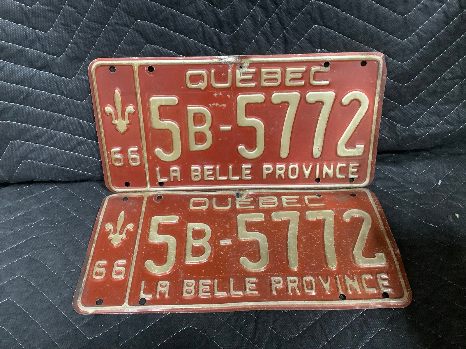 1966 Quebec Canada license plates (1 of 1)