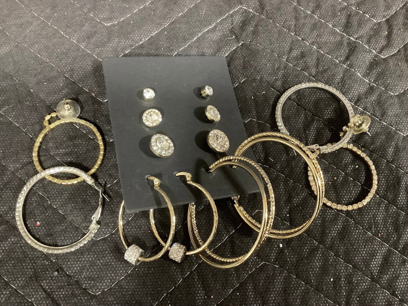 Lot of Rhinestone Earrings (some NOS): Lot of Rhinestone Earrings (some NOS)