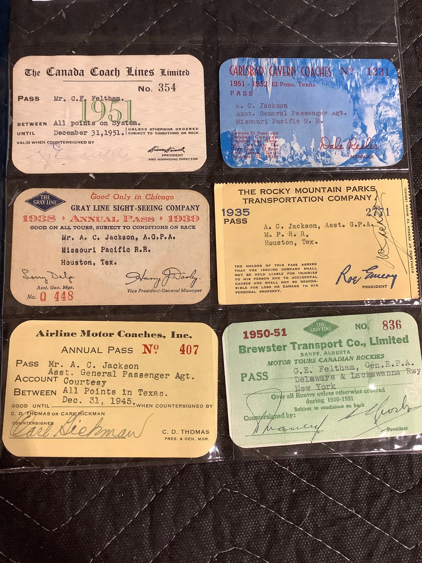 Vintage Railroad Passenger Ticket Passes (1930s-1950s) (1 of 1)