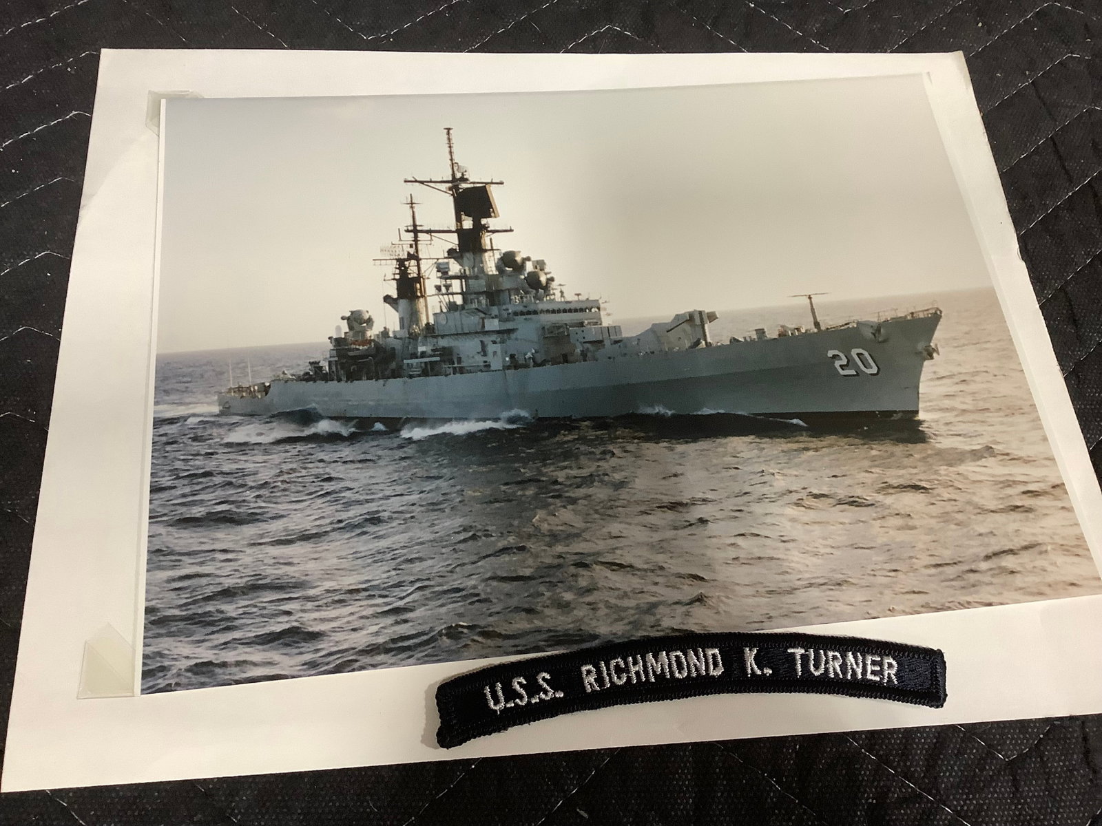 Vintage Naval Photo with Matching Patch: Vintage Naval Photo with Matching Patch