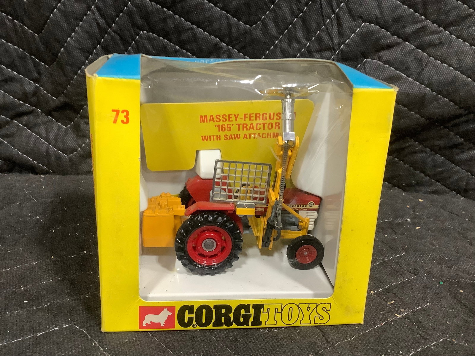 Vintage Corgi Toys Tractor with Saw Attachment Diecast Model (1 of 1)