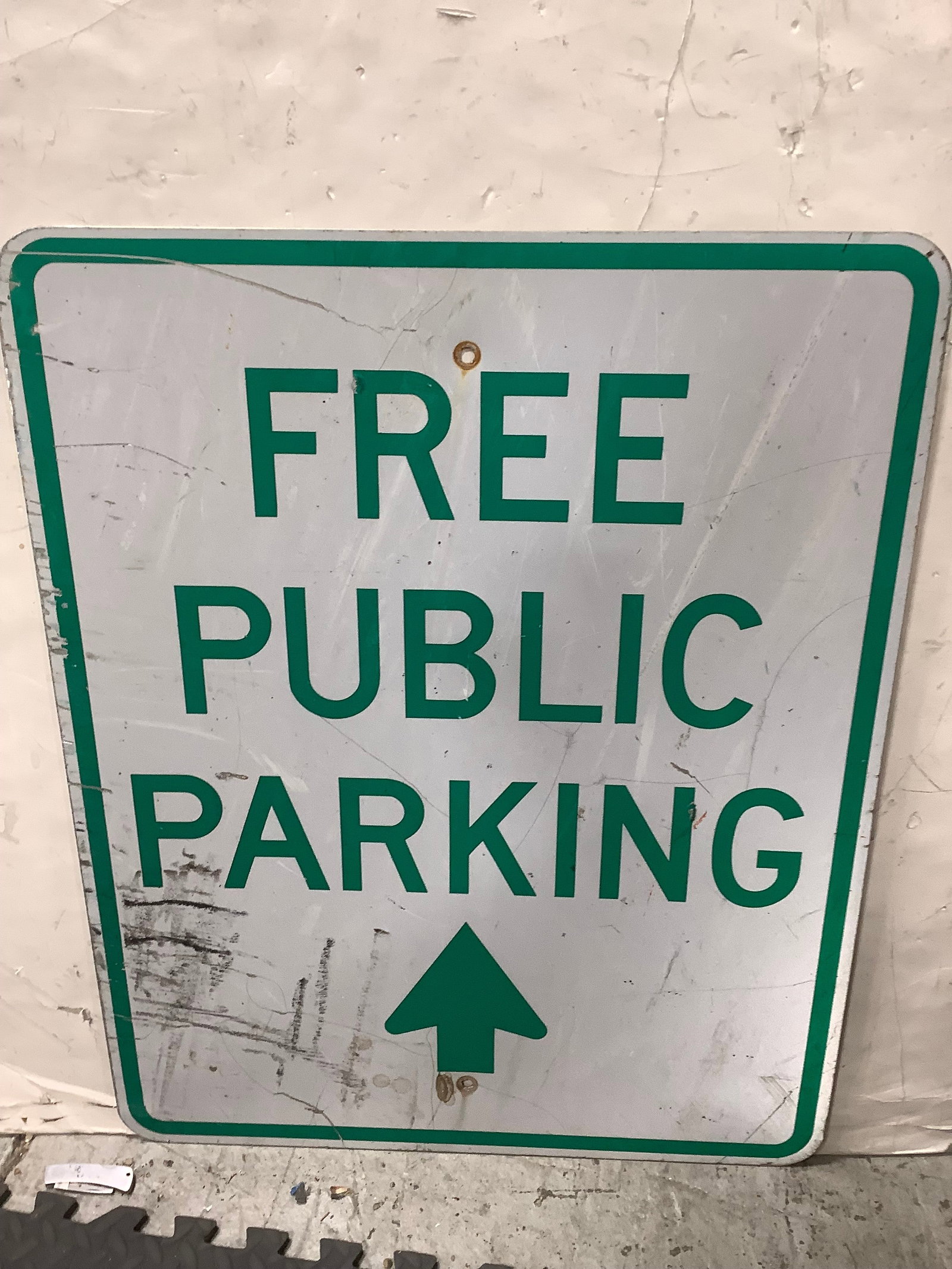 Free Public Parking Metal Street Sign (24inx30in) (1 of 1)