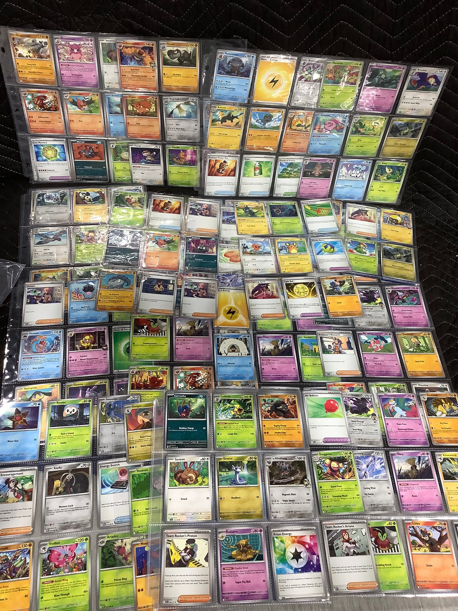 Various Pokemon Cards in Collectors Sheets: Various Pokemon Cards in Collectors Sheets