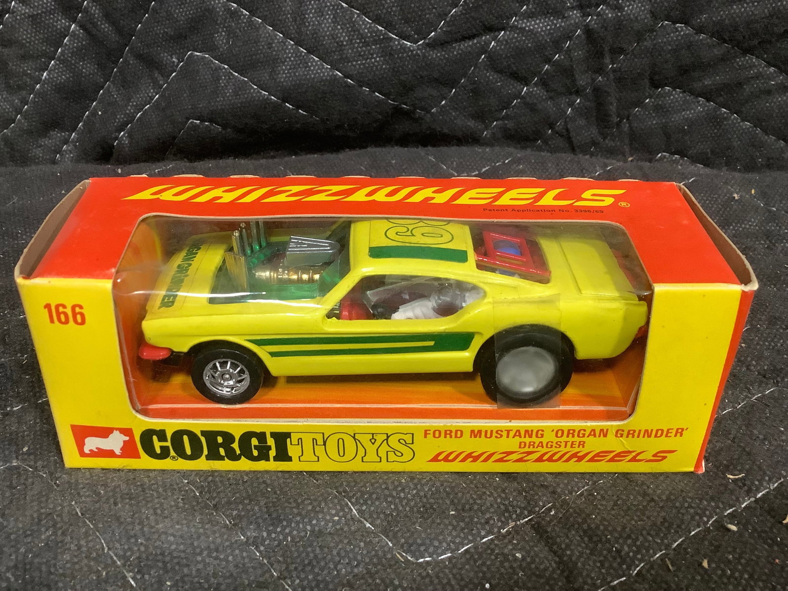 Vintage Corgi Toys Ford Mustang 'Organ Grinder' Dragster Diecast Model (1 of 1)