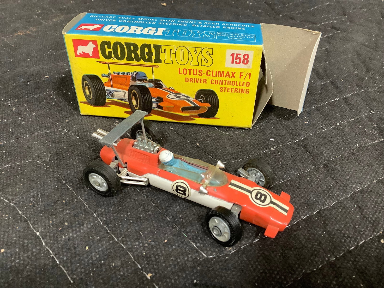 Corgi Toys vintage diecast iLotus Climax F/1 in original box: Corgi Toys vintage diecast iLotus Climax F/1 in original box