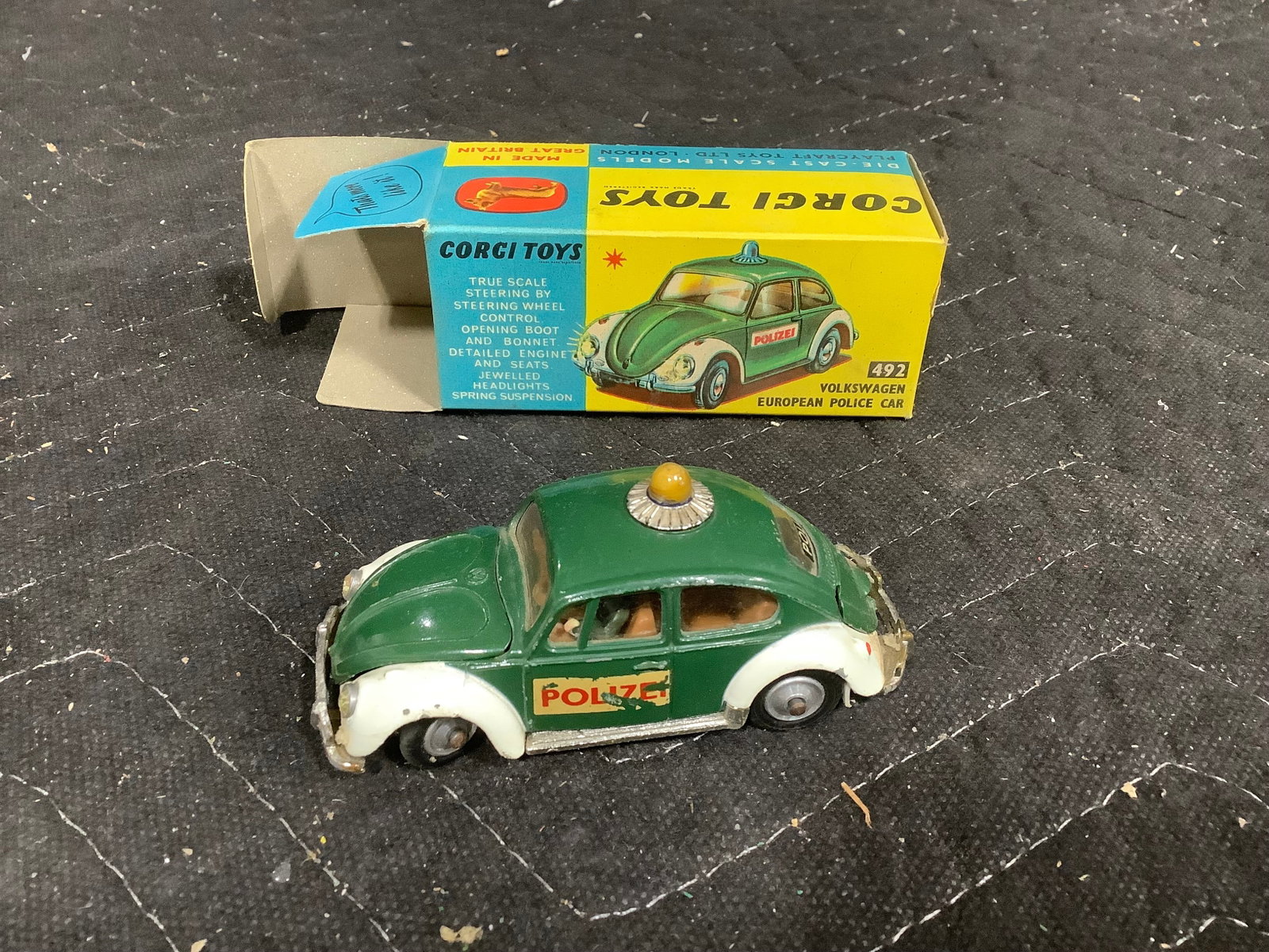 Corgi Toys vintage Volkswagen European Police Car diecast in original box (1 of 1)