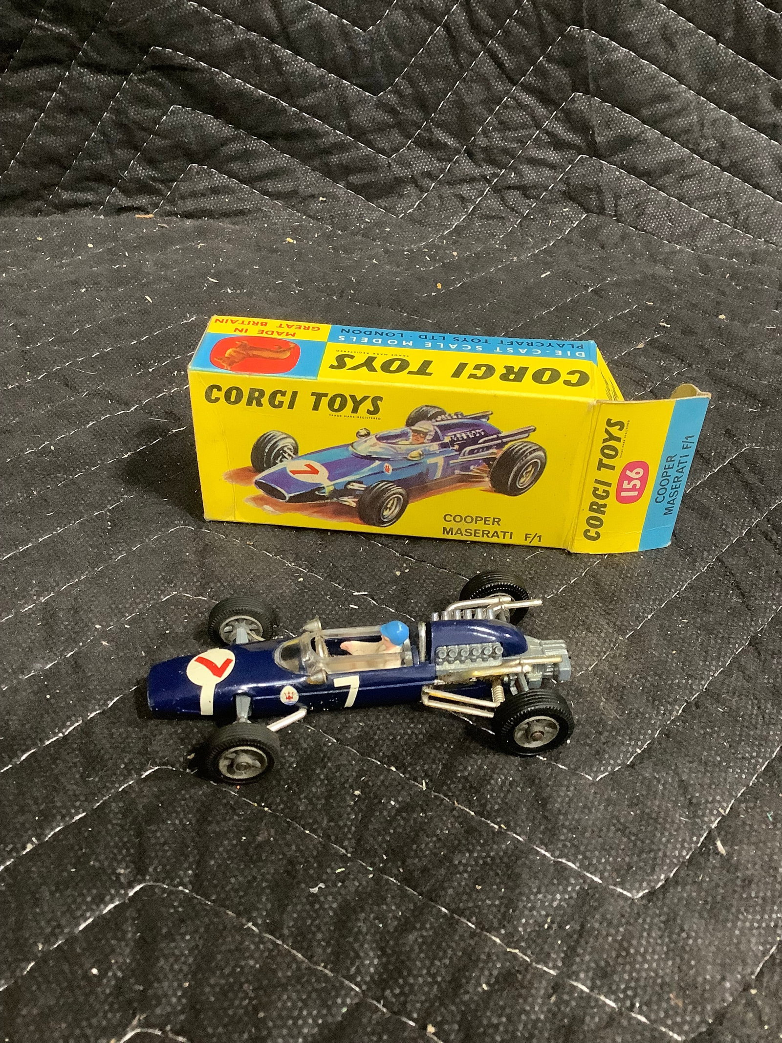 Corgi Toys vintage Cooper Maserati F/1 diecast in original box: Corgi Toys vintage Cooper Maserati F/1 diecast in original box