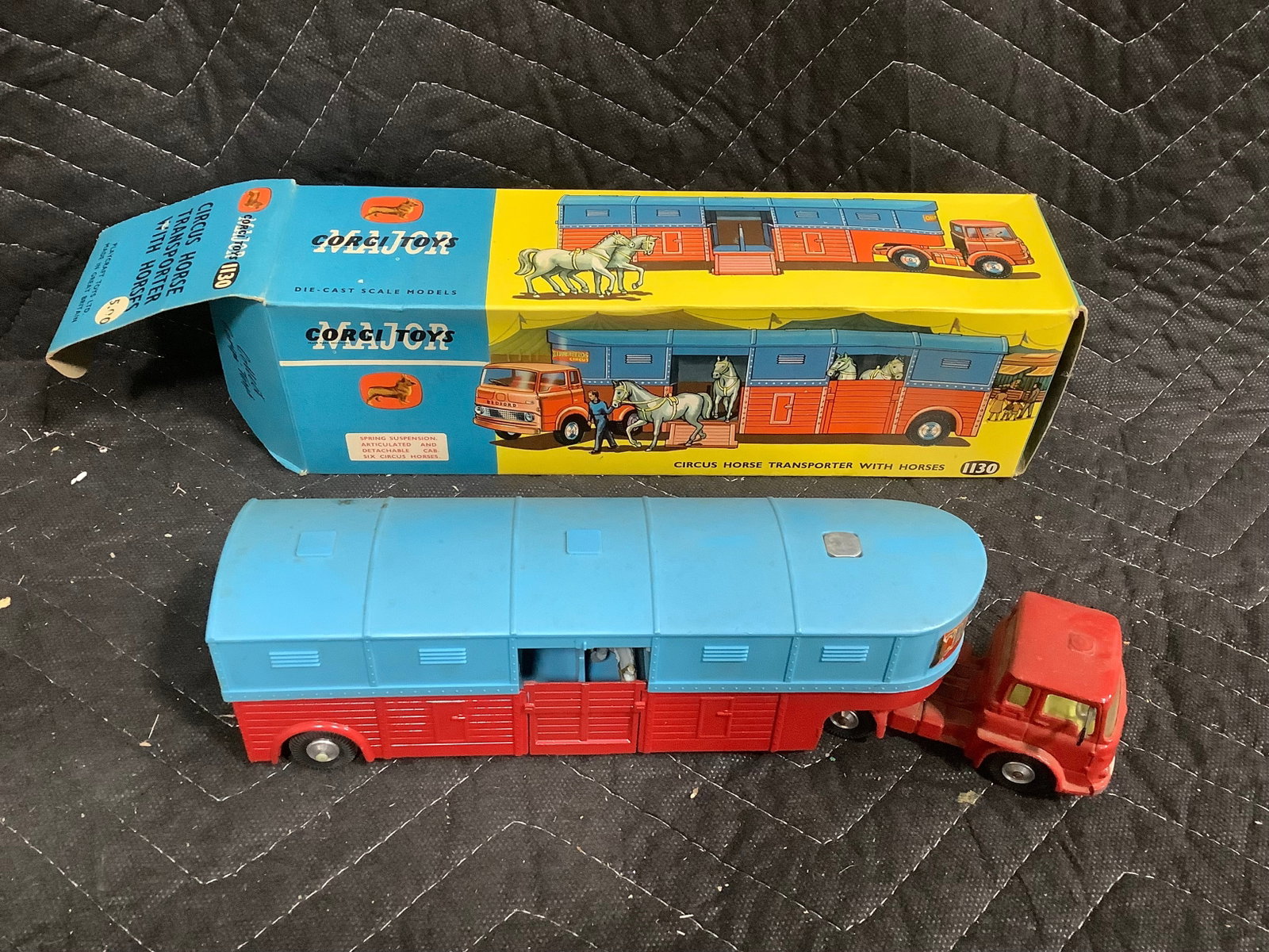 Corgi Toys vintage Circus Horse Transporter with horses diecast in original box (1 of 1)