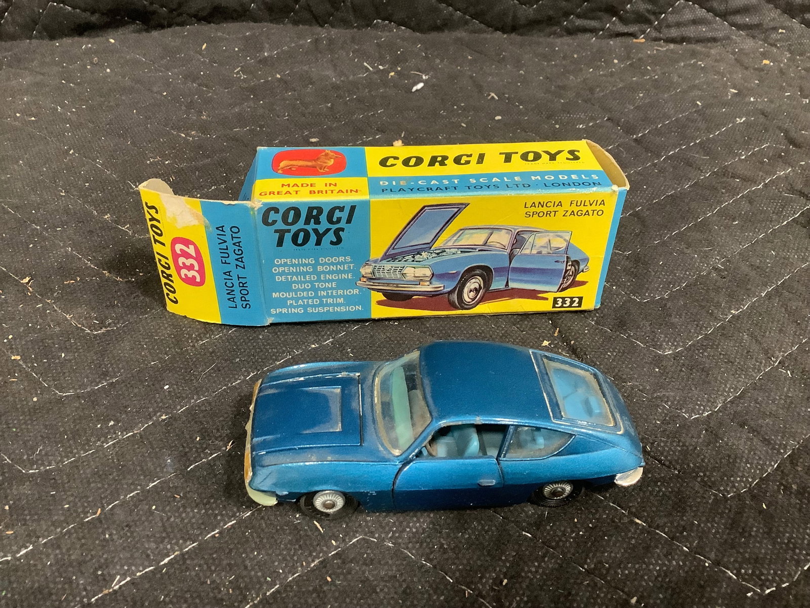Corgi Toys vintage Lancia Fulvia Sport Zagato diecast in original box: Corgi Toys vintage Lancia Fulvia Sport Zagato diecast in original box