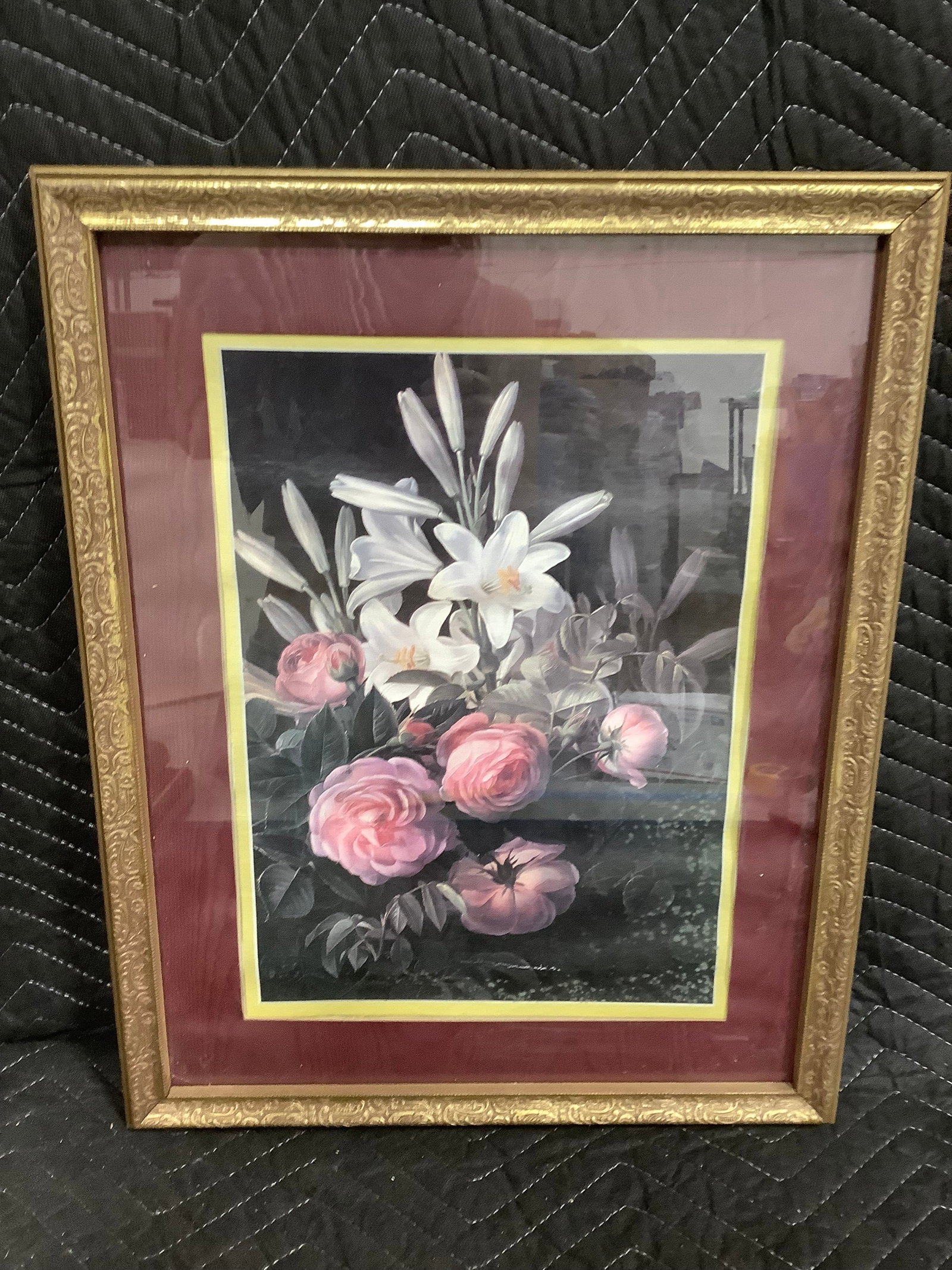 Framed Floral Artwork (16inx20in) (1 of 1)