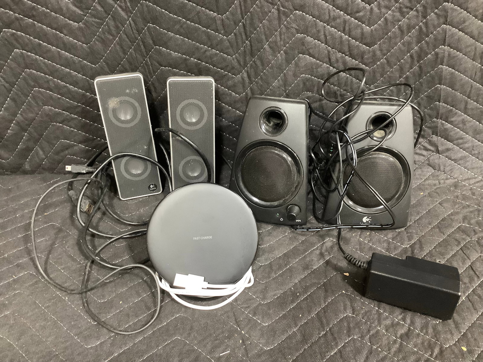 Logitech speakers and wireless chargers (1 of 1)