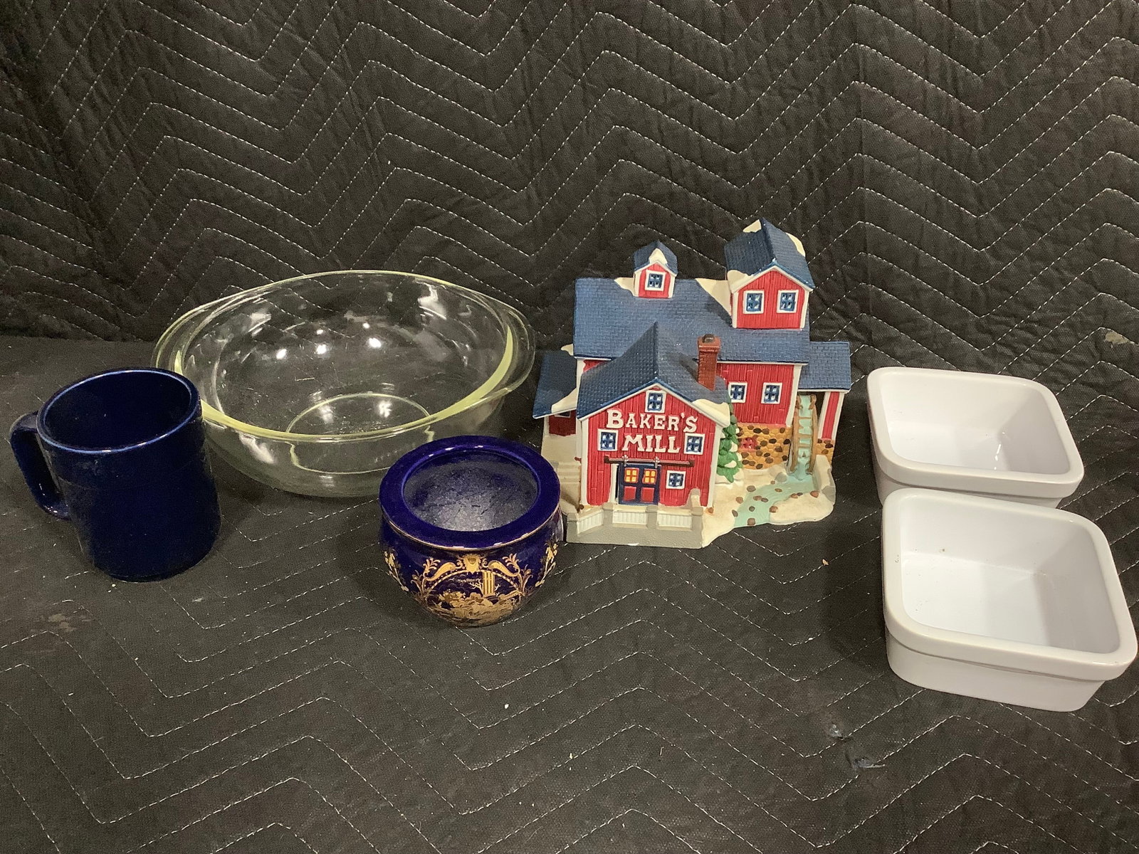 Pyrex bowl, Baker's Mill house decor, and more: Pyrex bowl, Baker's Mill house decor, and more