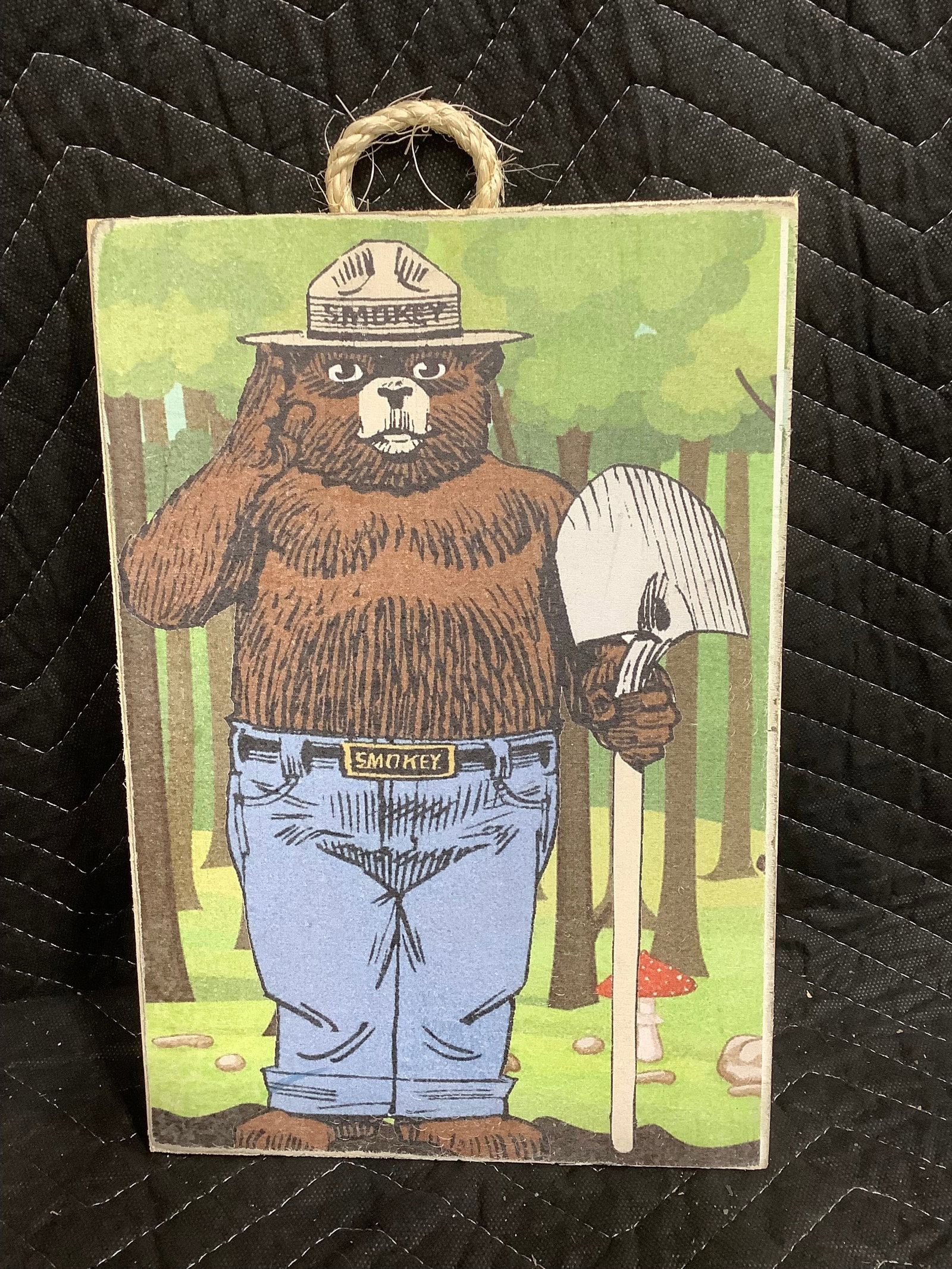 Wooden Smokey The Bear Wall Decor(8inx12in): Wooden Smokey The Bear Wall Decor(8inx12in)