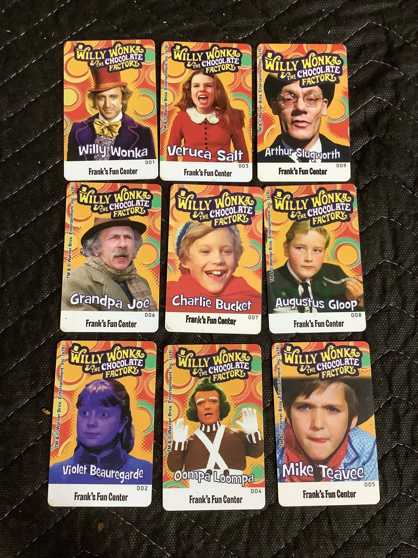 Vintage Willy Wonka Complete Arcade Card Set (1 of 1)
