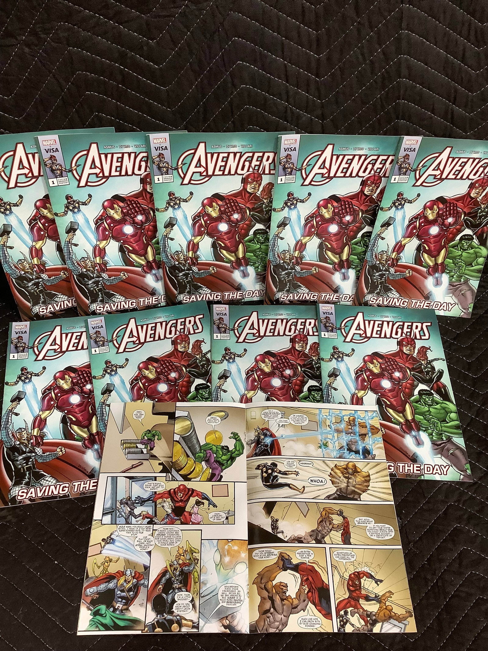 Marvel Avengers #1 Saving the Day Comic - Lot of 10 *new* (1 of 1)