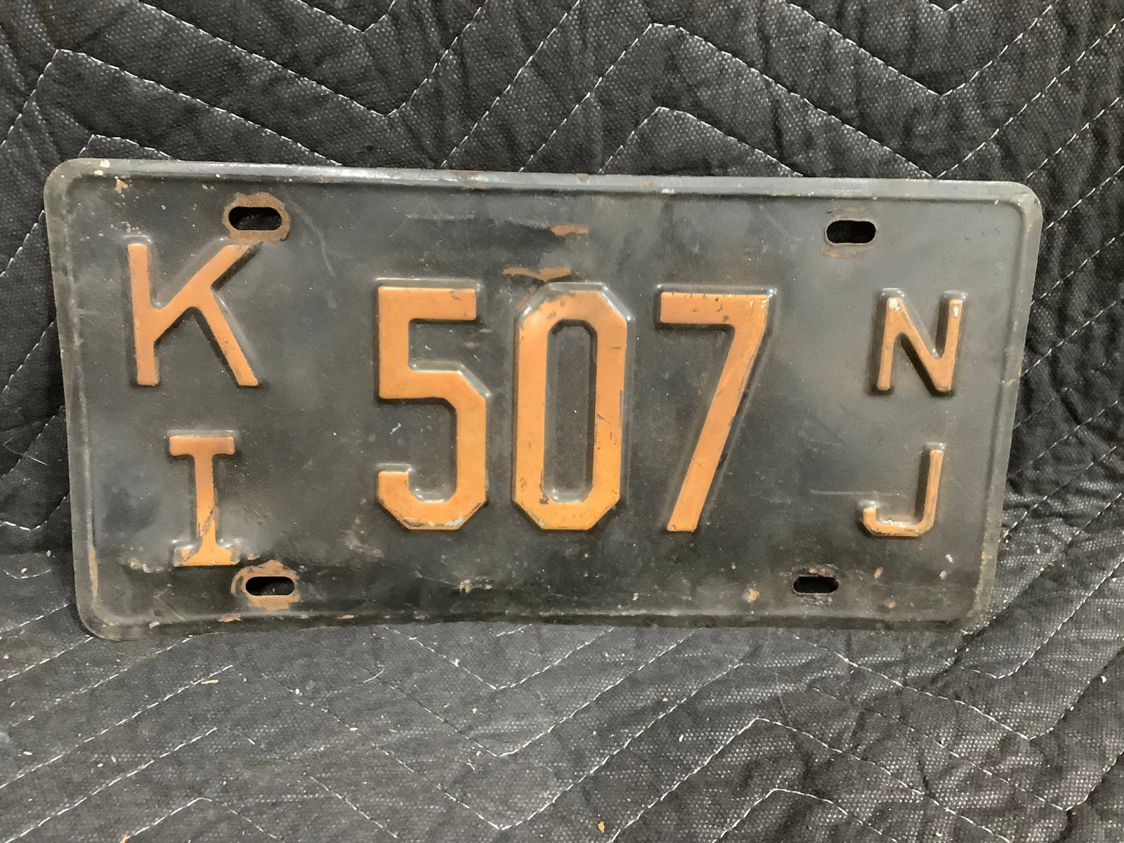 Vintage 1950s NJ License Plate (1 of 1)