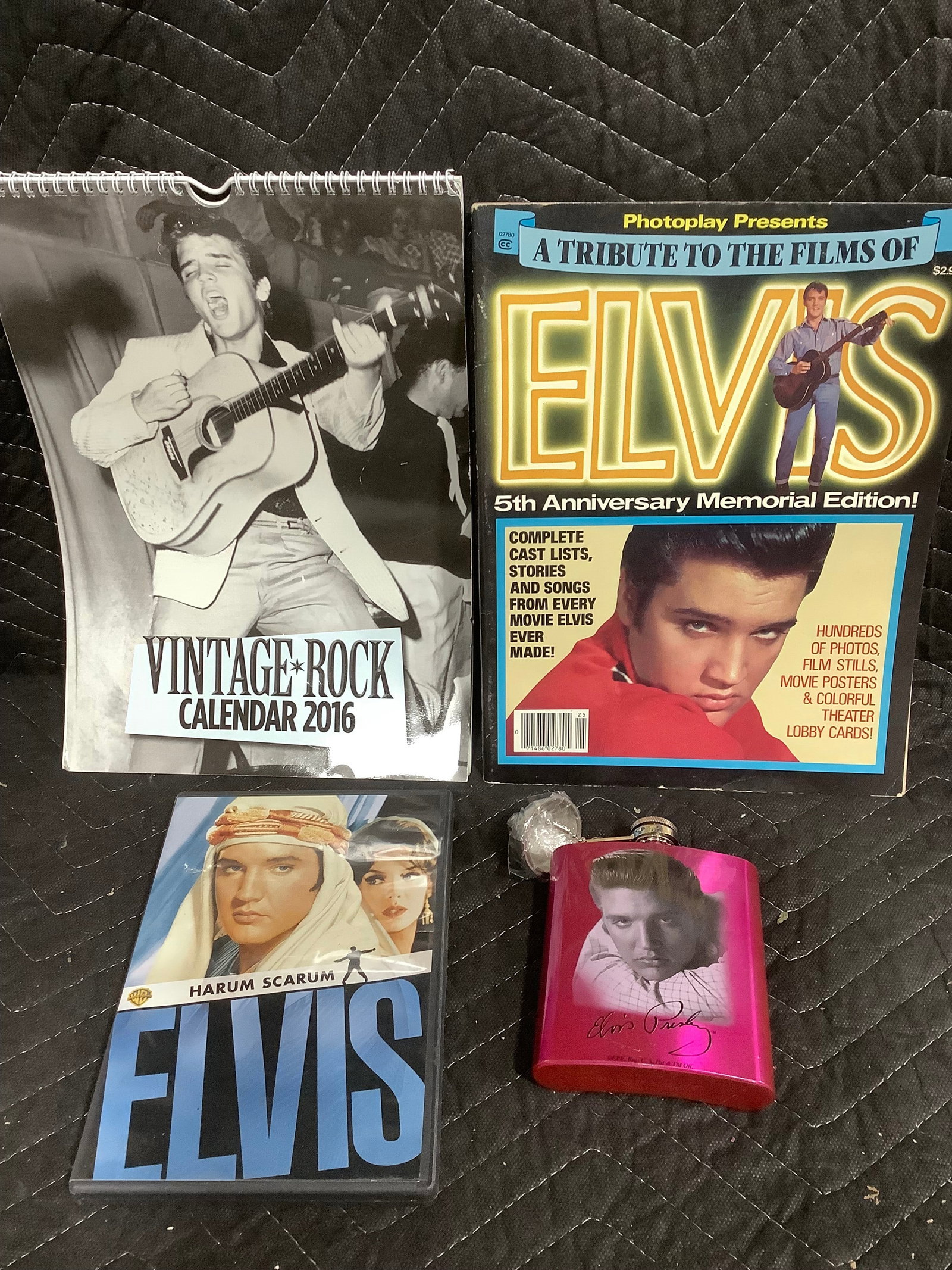 Vintage rock calendar, Elvis flask, and more: Vintage rock calendar, Elvis flask, and more