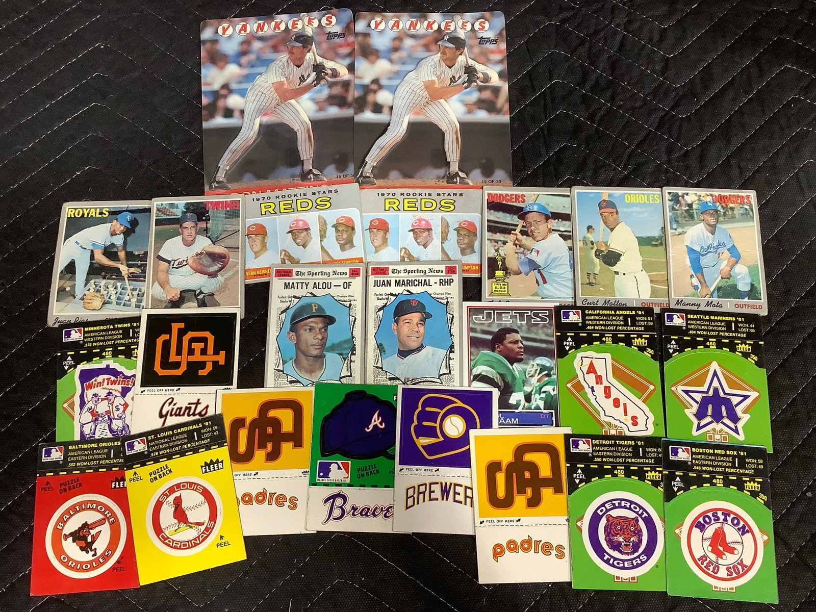 Various sports cards