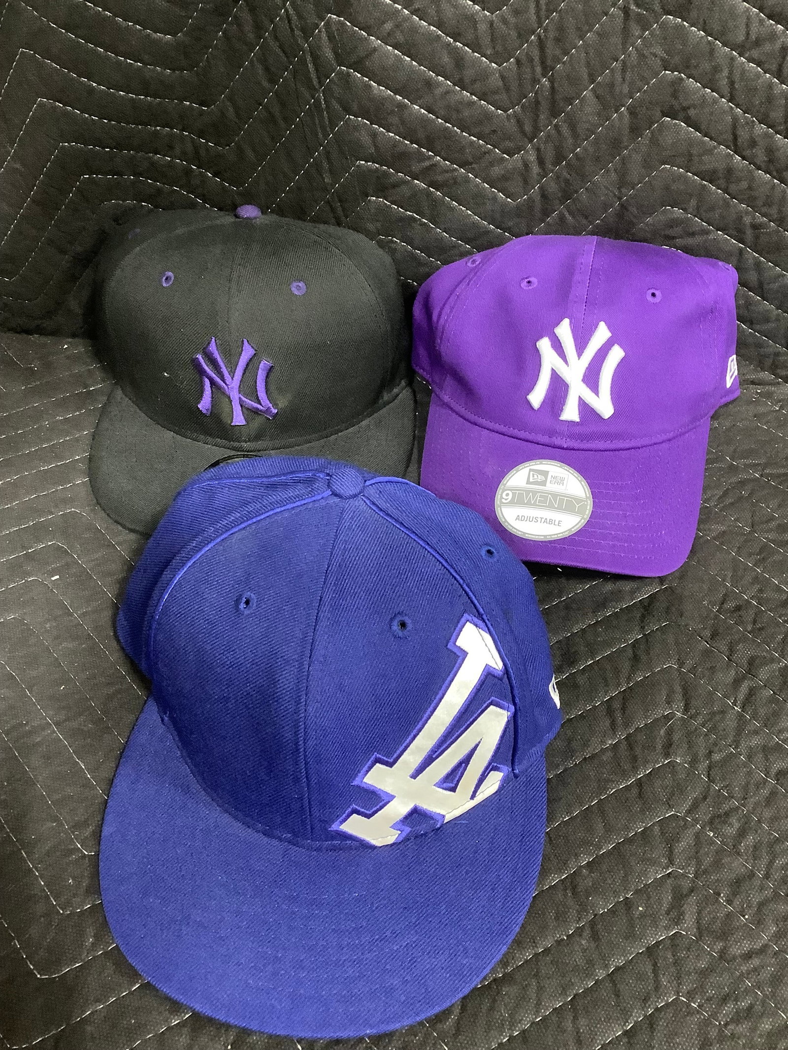 NY Yankees and LA Dodgers hats (1 of 1)