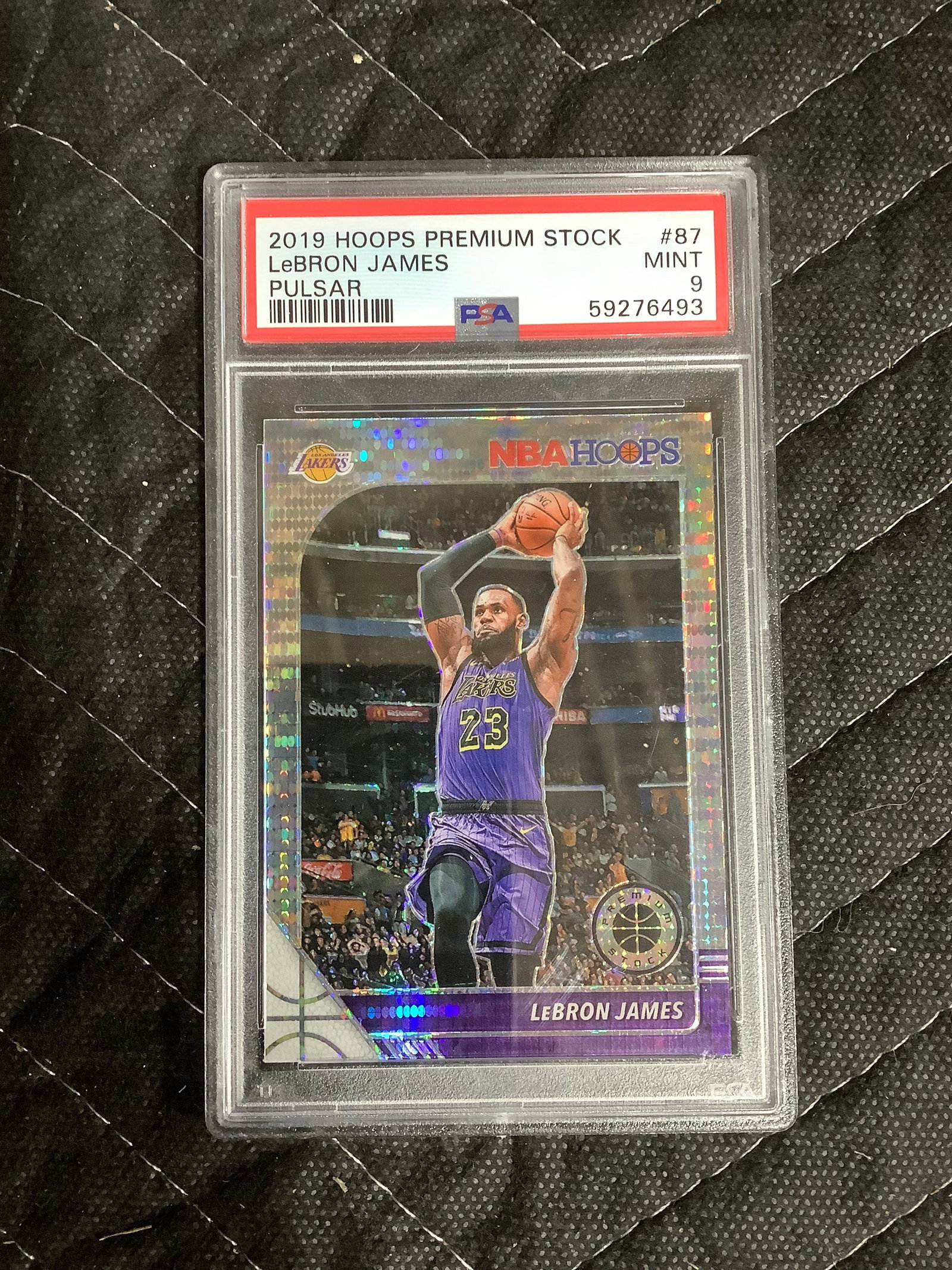 2019 Hoops Premium Stock Lebron James graded card (1 of 1)