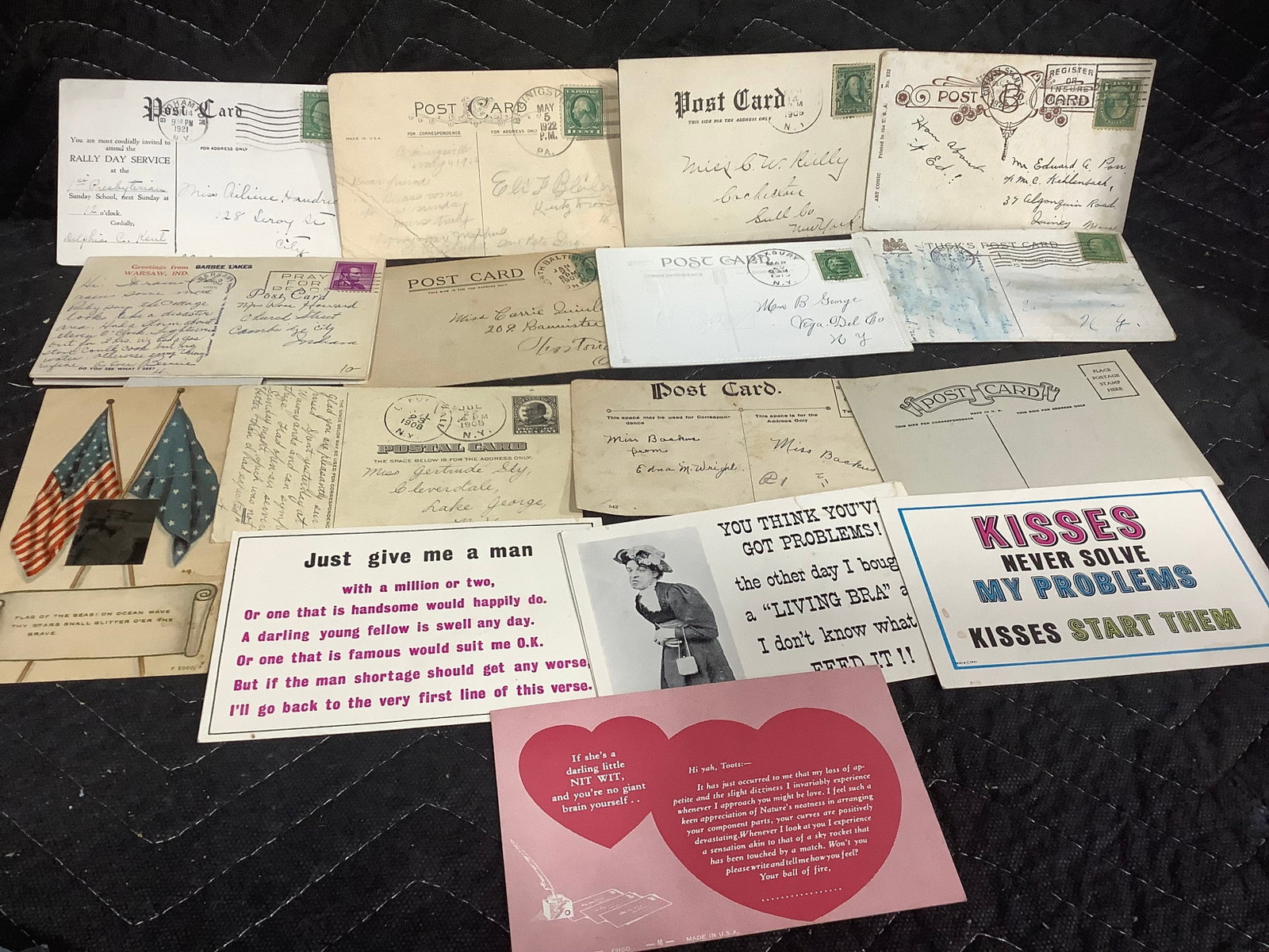 Mixed Lot of Antique Postcards, Advertising, Die Cuts, etc (1 of 1)