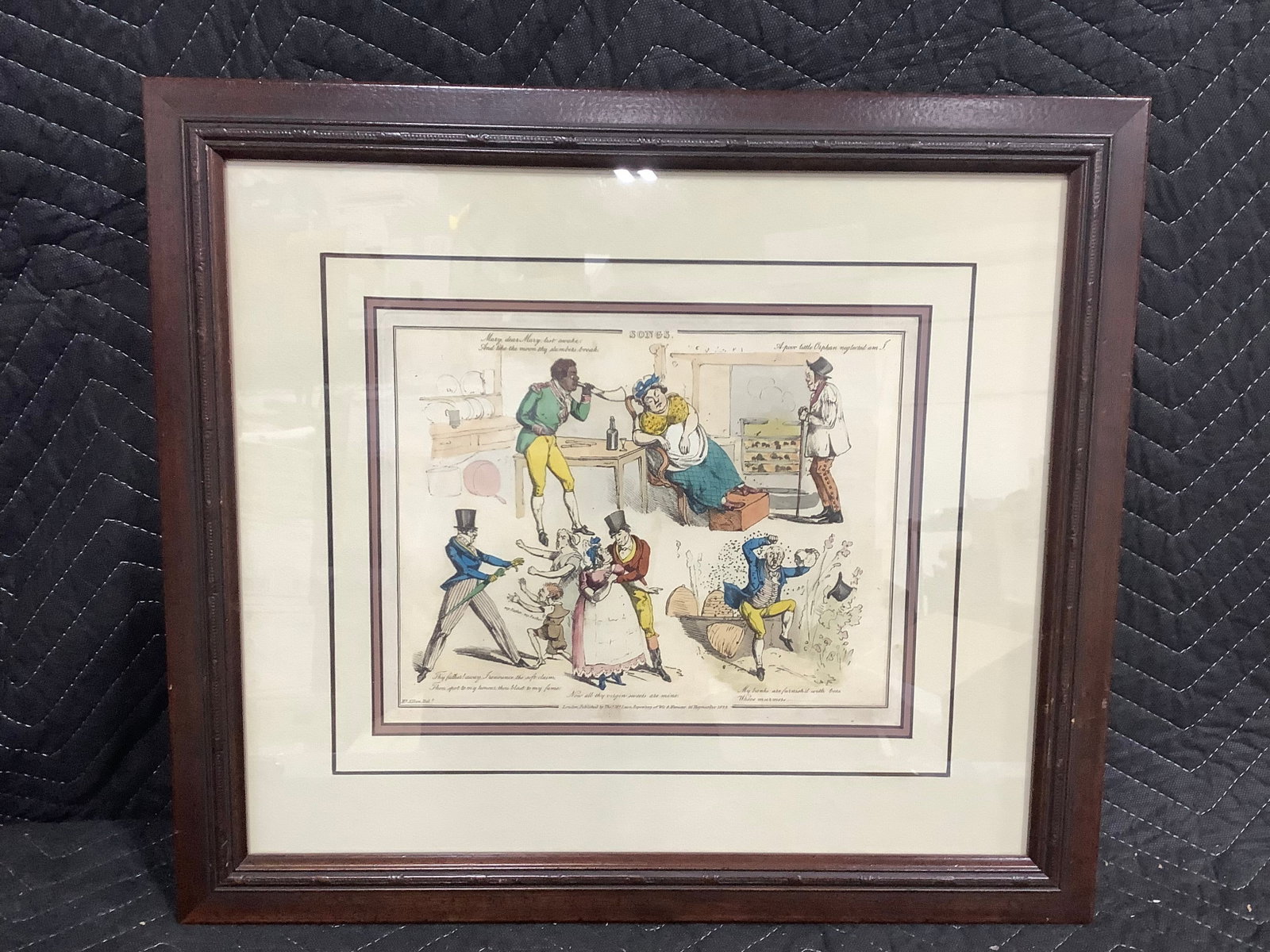 Framed Vintage British Caricatures Art Print (1 of 1)