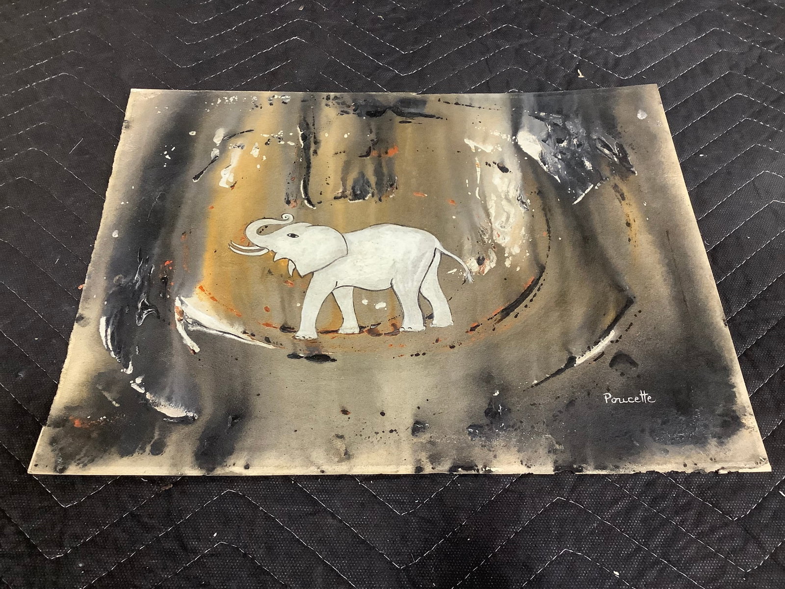 Elephant artwork(11inx15in): Elephant artwork(11inx15in)