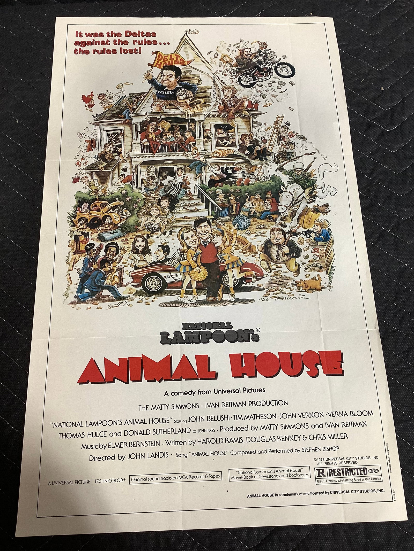 Animal House rated R movie poster(12inx20in): Animal House rated R movie poster(12inx20in)